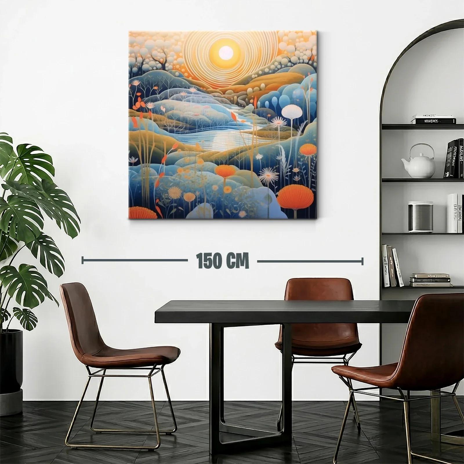 Paisaje onírico con cálidos tonos al amanecer — miniatura 2