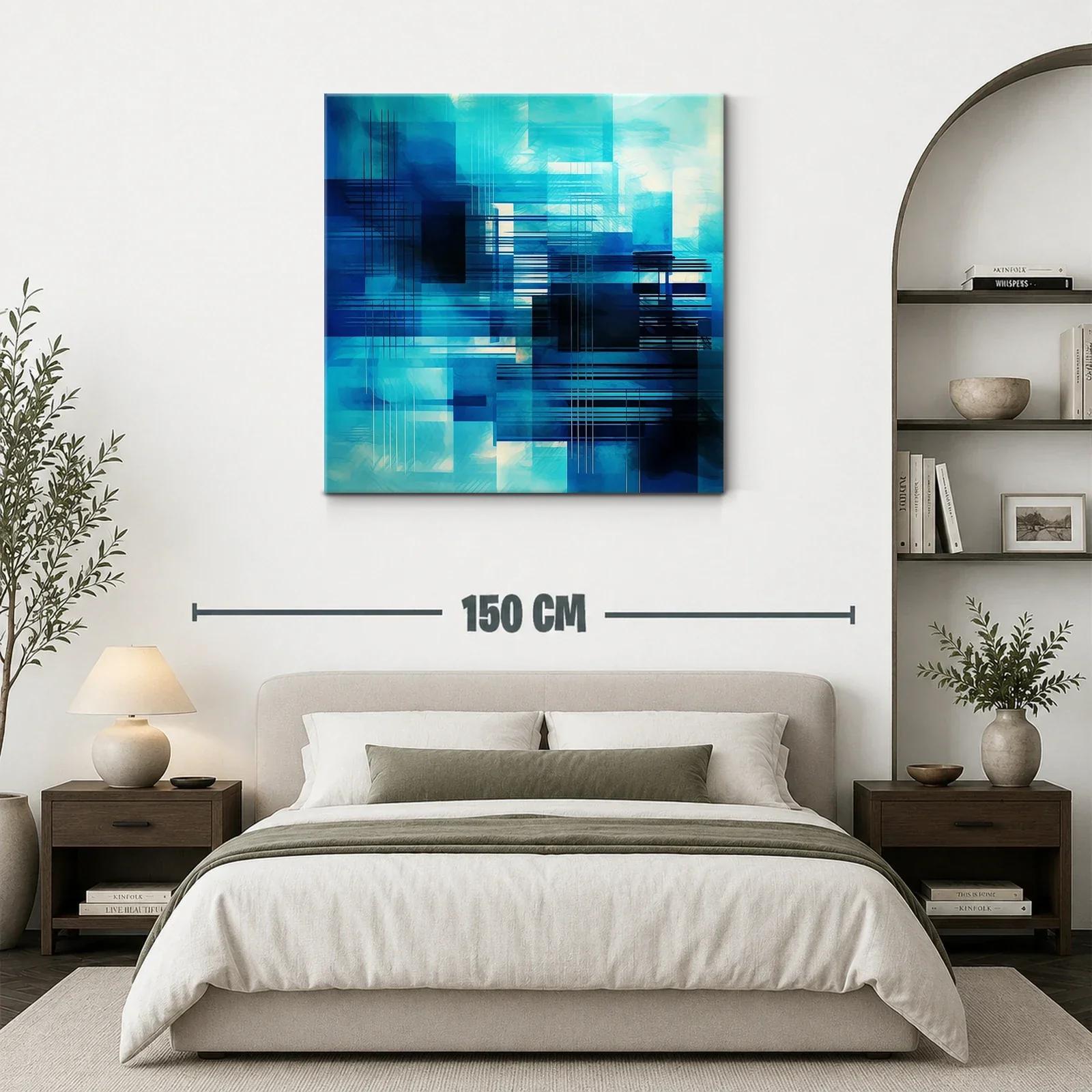 Composición abstracta en tonos azules y negros — miniatura 3