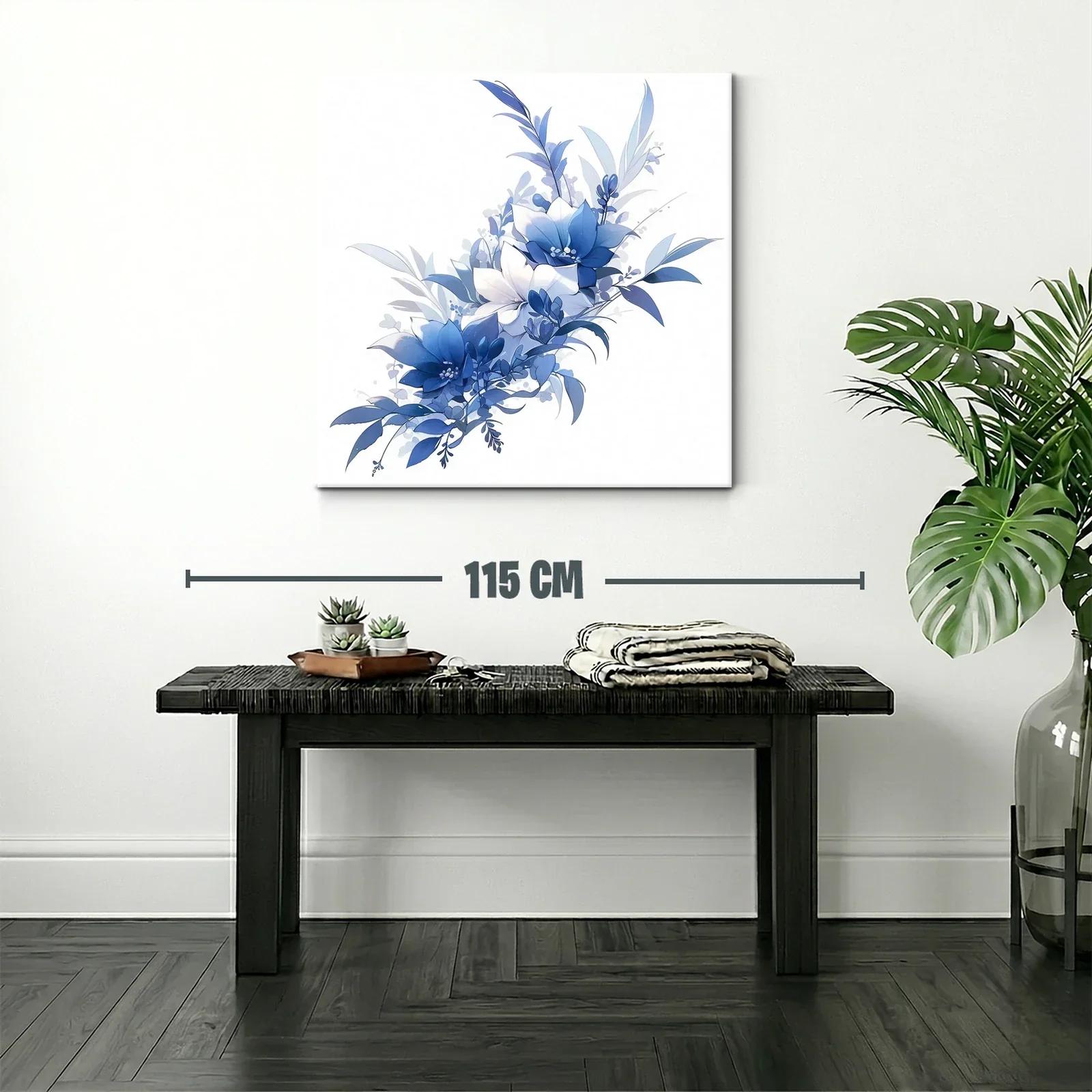 Composición floral elegante en tonos azules y blancos — miniatura 2
