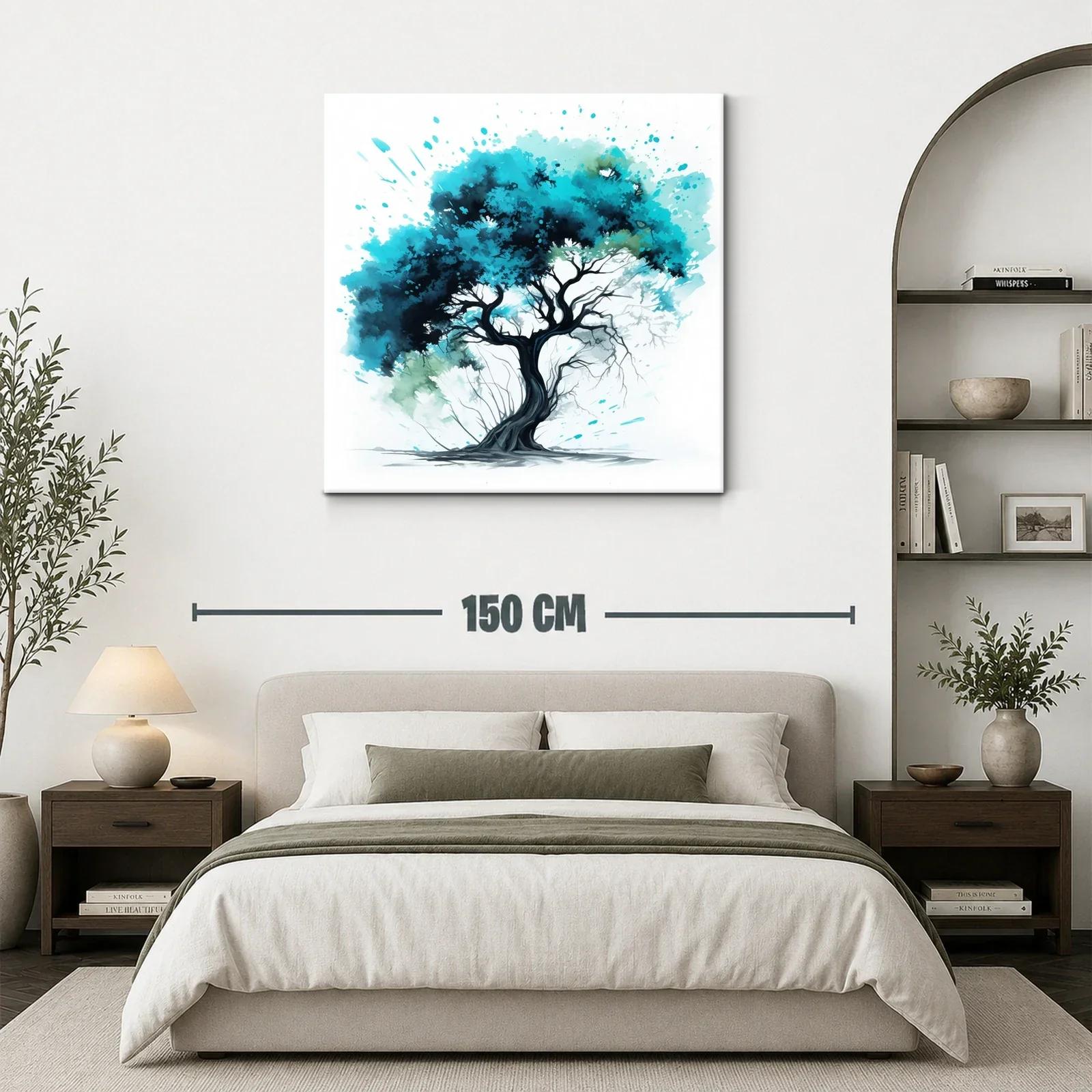 Árbol con copa azul vibrante y tronco sinuoso — miniatura 3