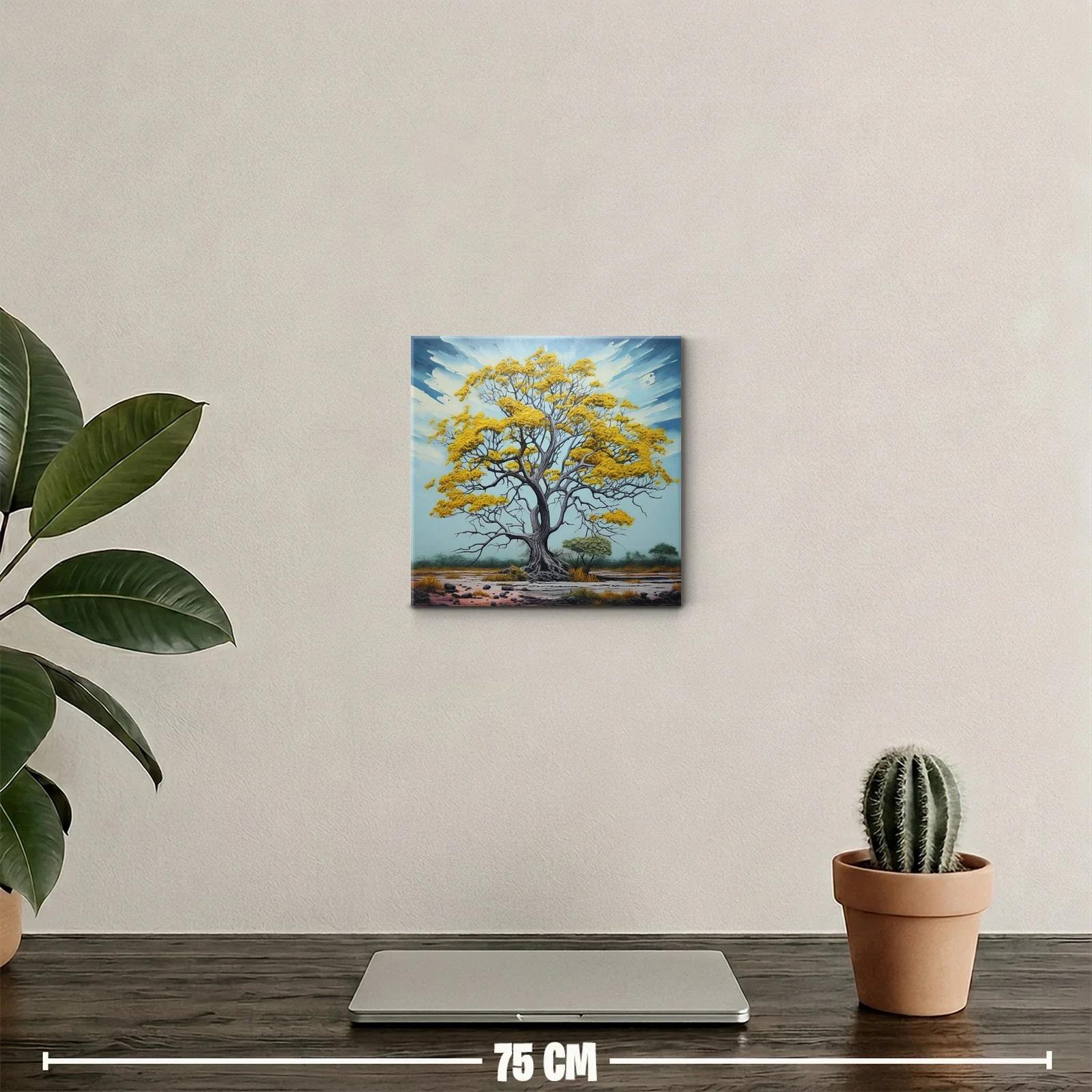 Árbol Dorado en Paisaje Sereno y Natural — miniatura 2