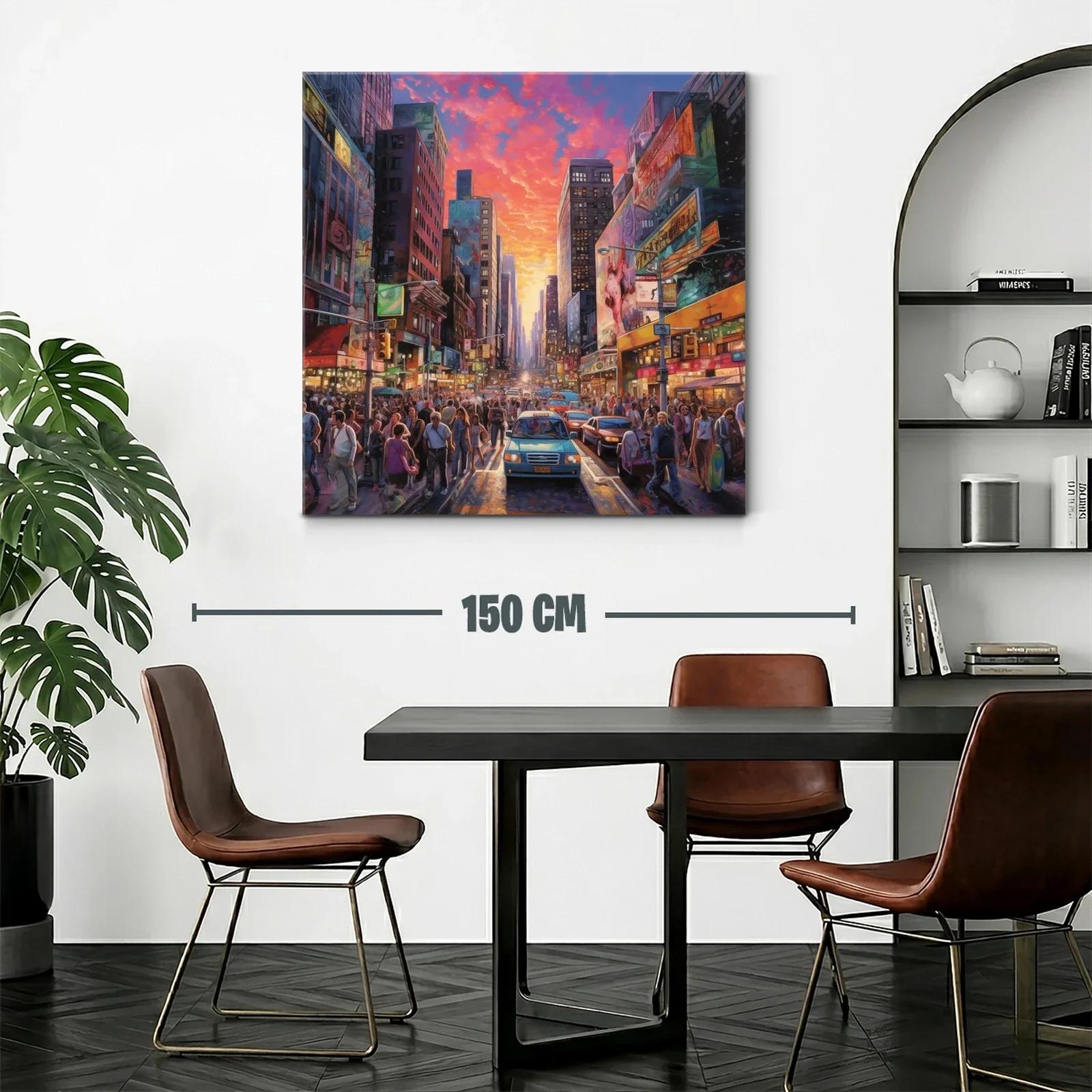 Atardecer vibrante en la ciudad con luces y movimiento — miniatura 2