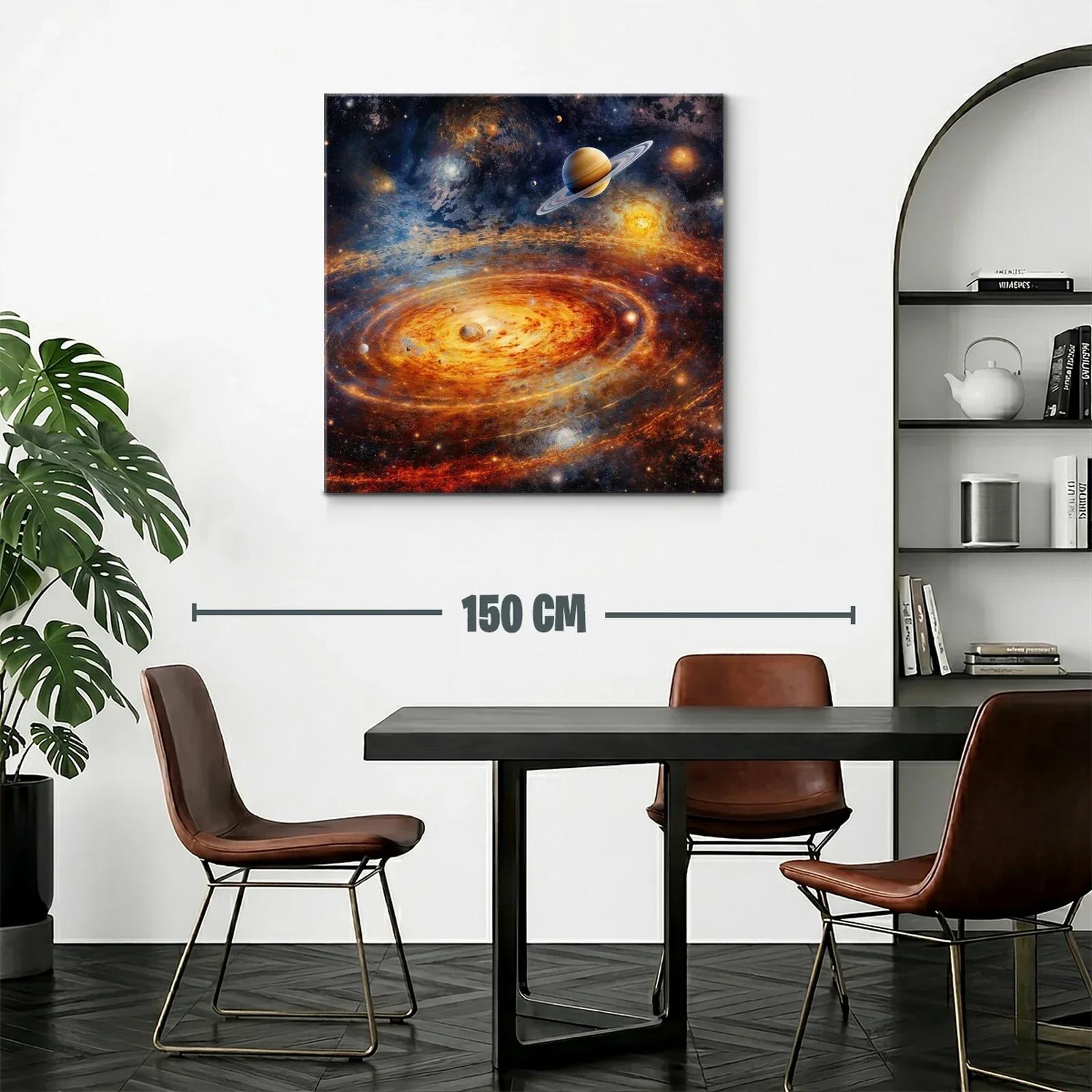Galaxia en expansión con planetas y destellos cósmicos — miniatura 2