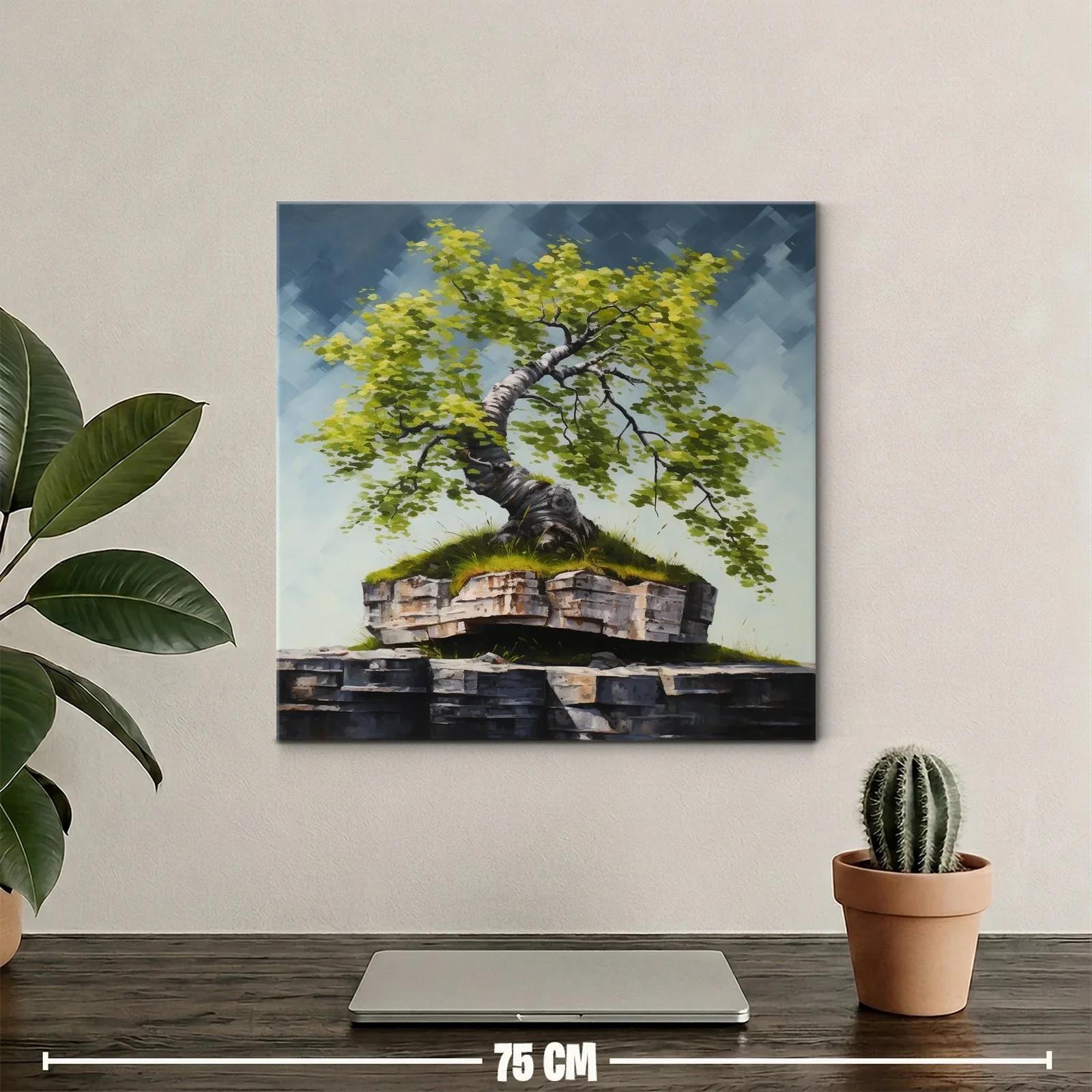 Árbol solitario sobre roca en paisaje natural — miniatura 2