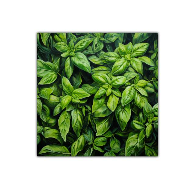 Cuadro decorativo con exuberantes hojas verdes detalladas