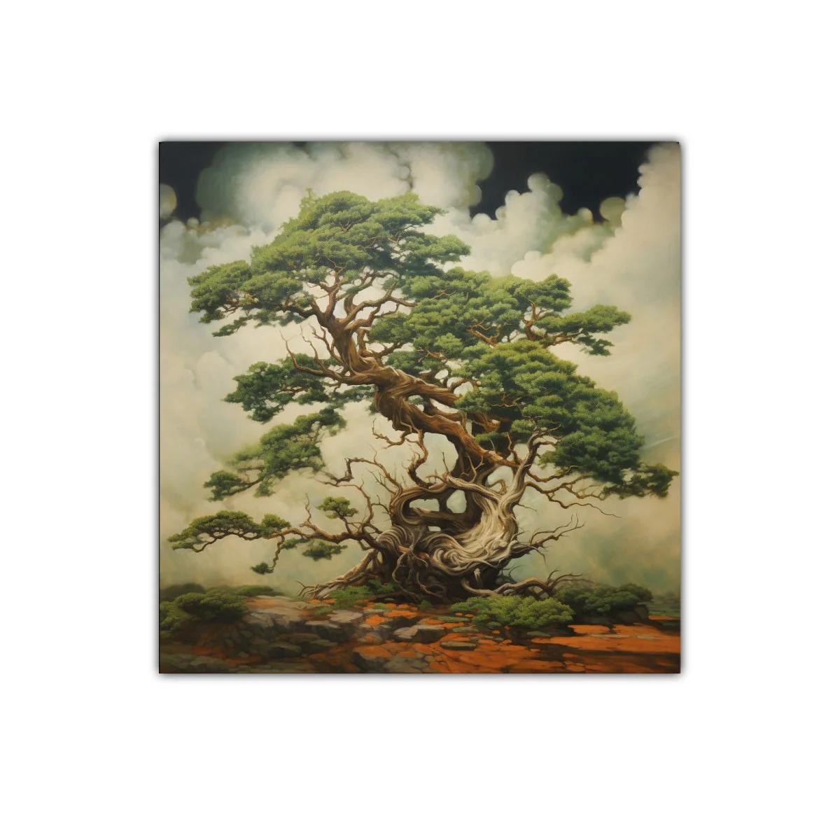 Majestuoso árbol antiguo con ramajes enredados y follaje verde — imagen principal