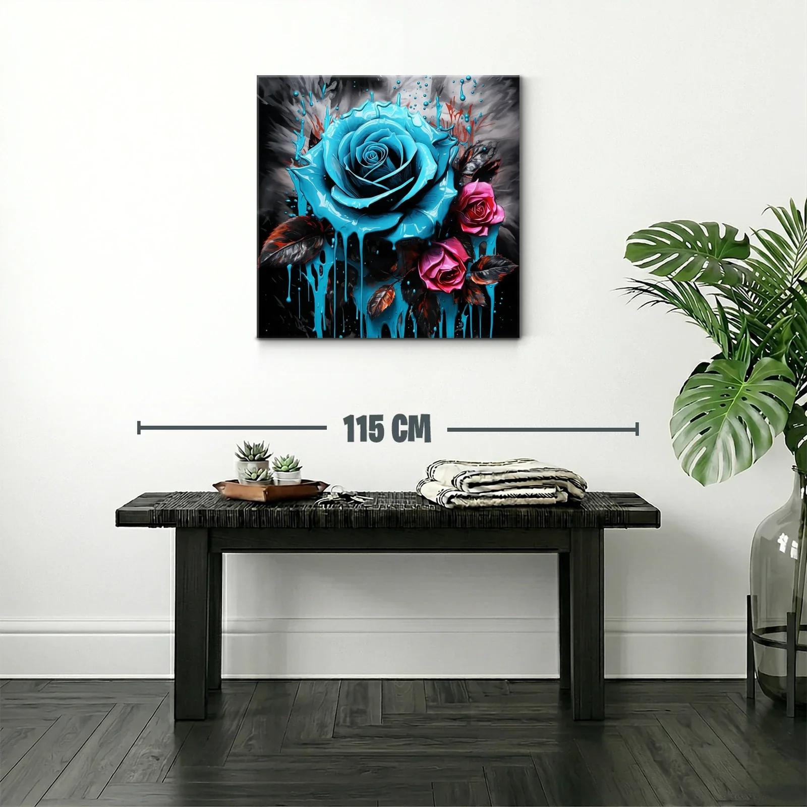 Rosas vibrantes con efecto pintura líquida en tonos intensos — miniatura 2