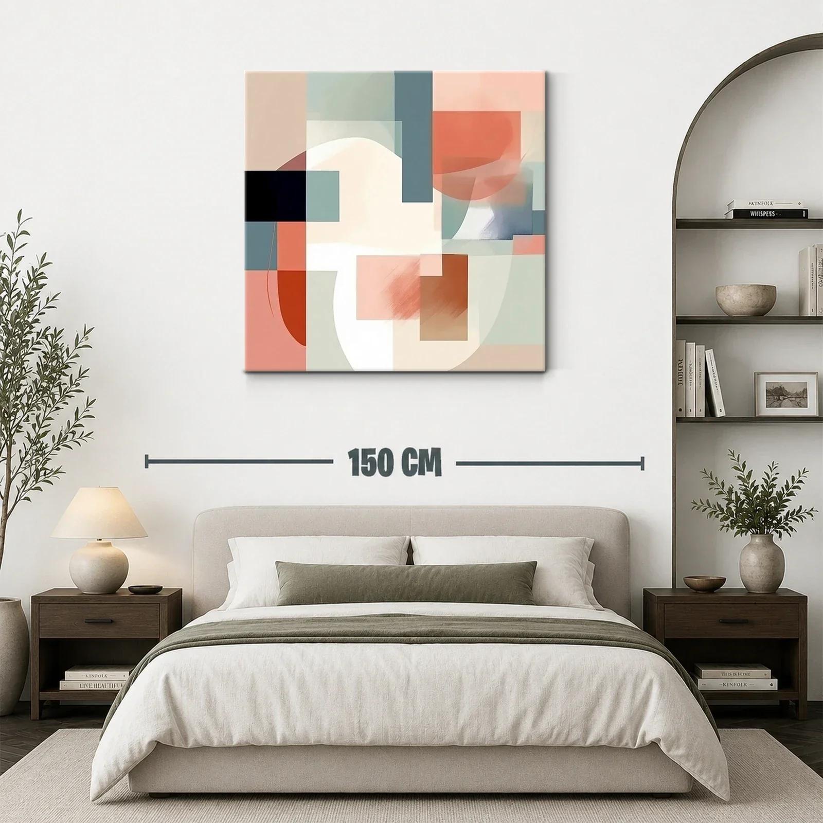 Composición abstracta con tonos cálidos y formas geométricas — miniatura 3