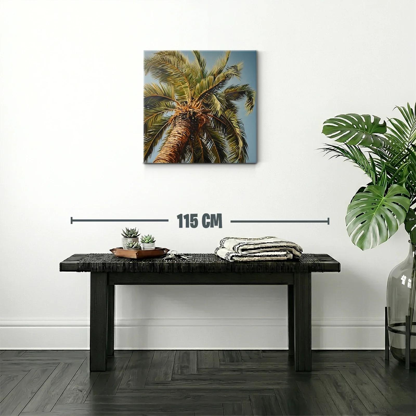 Elegancia Tropical con Palmas en Cielo Azul Claro — miniatura 2