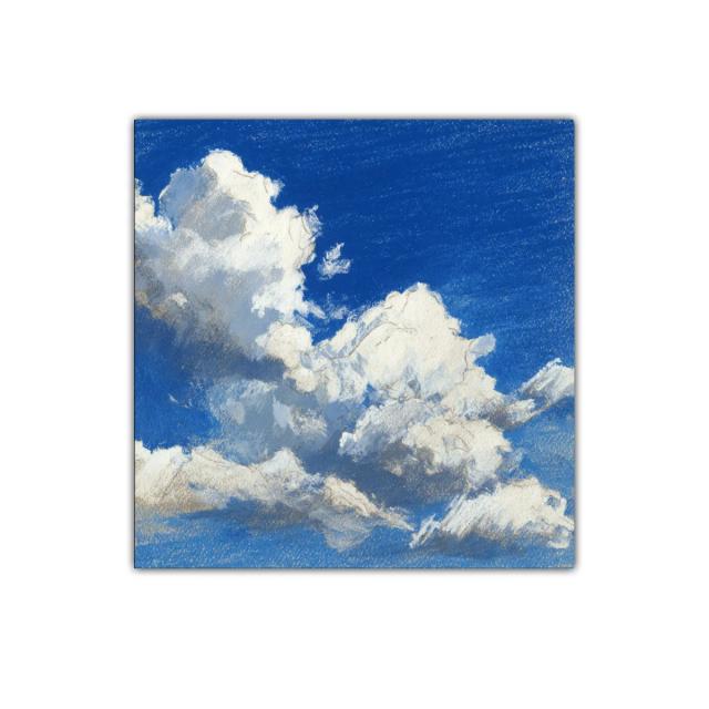 Cielo azul con nubes blancas esponjosas para decorar