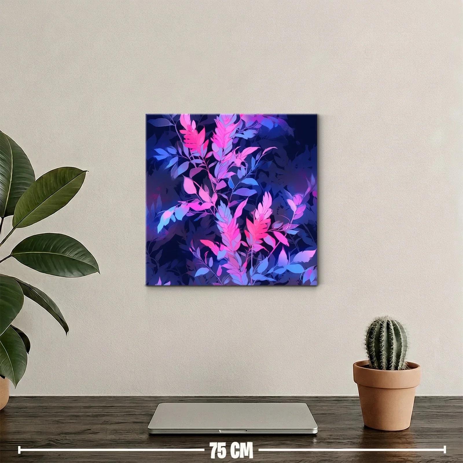 Composición Floral en Tonos Fucsia y Azul Profundo — miniatura 2