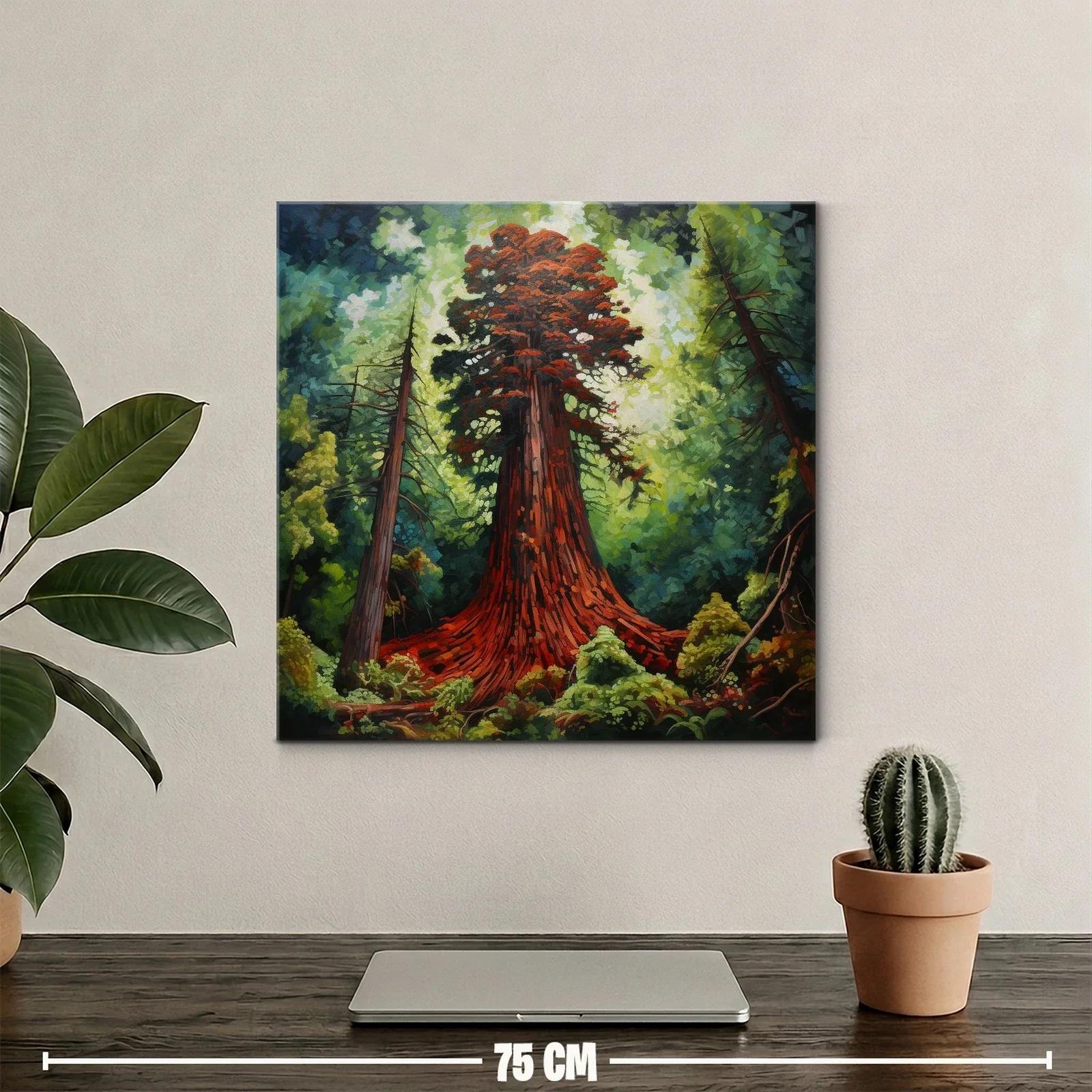 Árbol milenario con tonos cálidos y vibrantes en bosque — miniatura 2