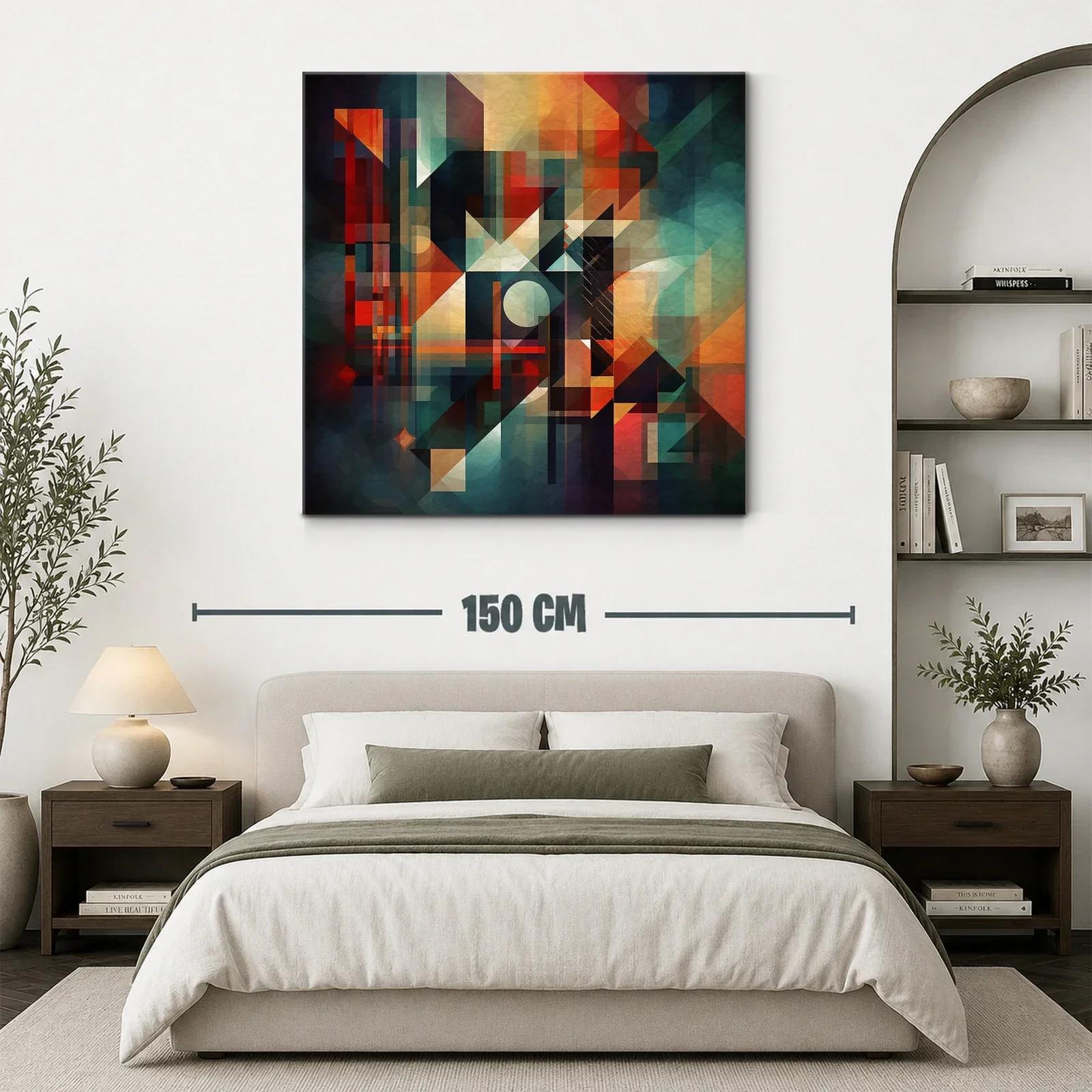Composición abstracta con formas geométricas y tonos cálidos — miniatura 3