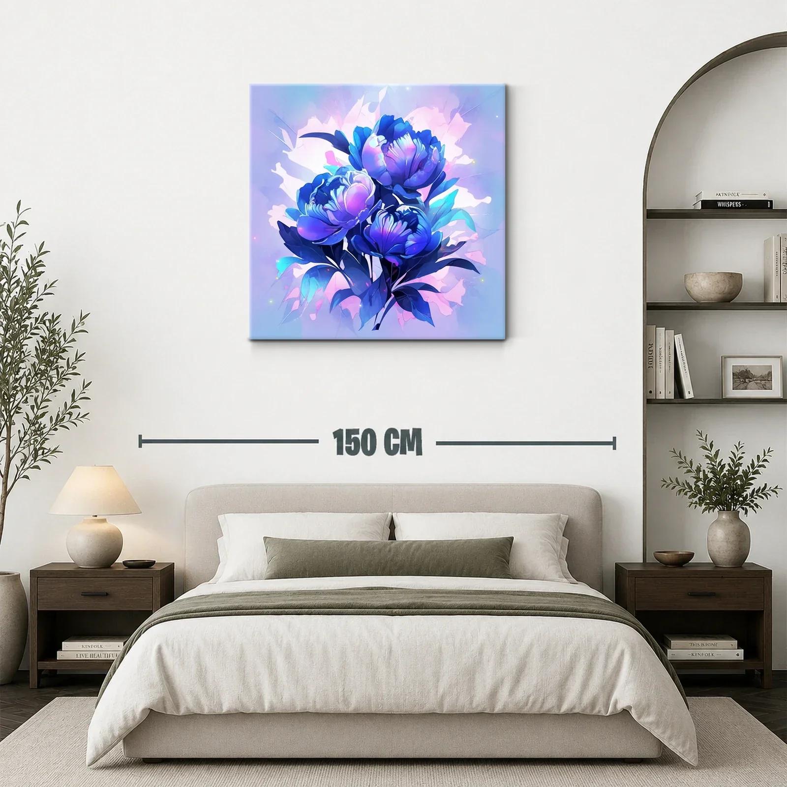 Ramo de flores en tonos azul y violeta vibrante — miniatura 3