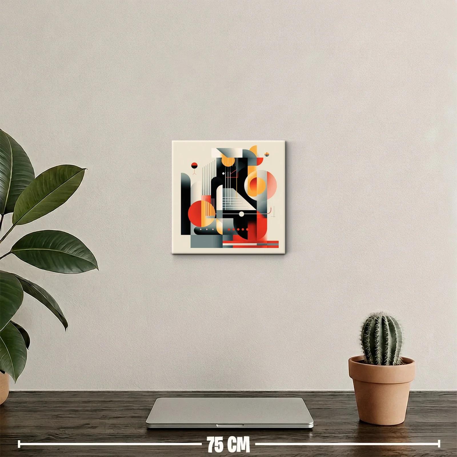 Composición geométrica en tonos cálidos y contrastes intensos — miniatura 2