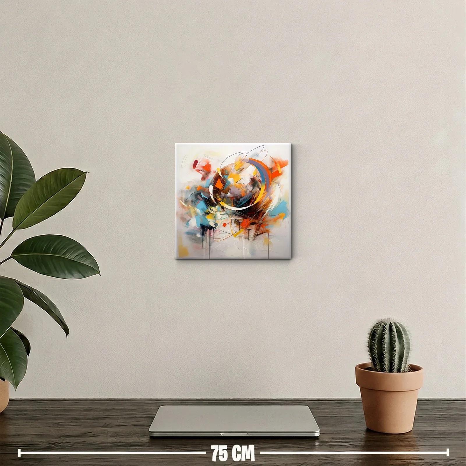 Cuadro abstracto con formas y colores vibrantes — miniatura 2
