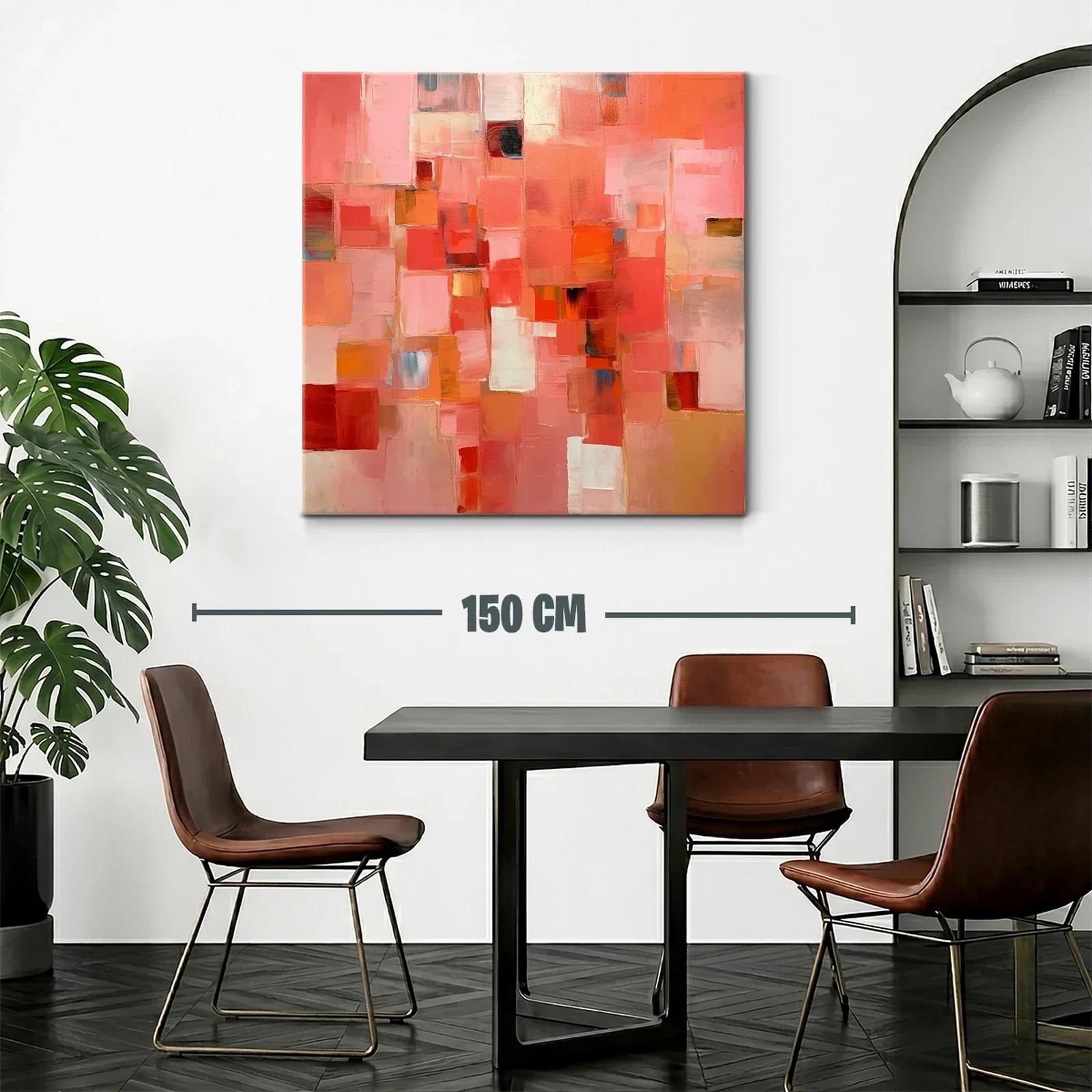 Composición Abstracta en Tonos Cálidos y Rosados — miniatura 2