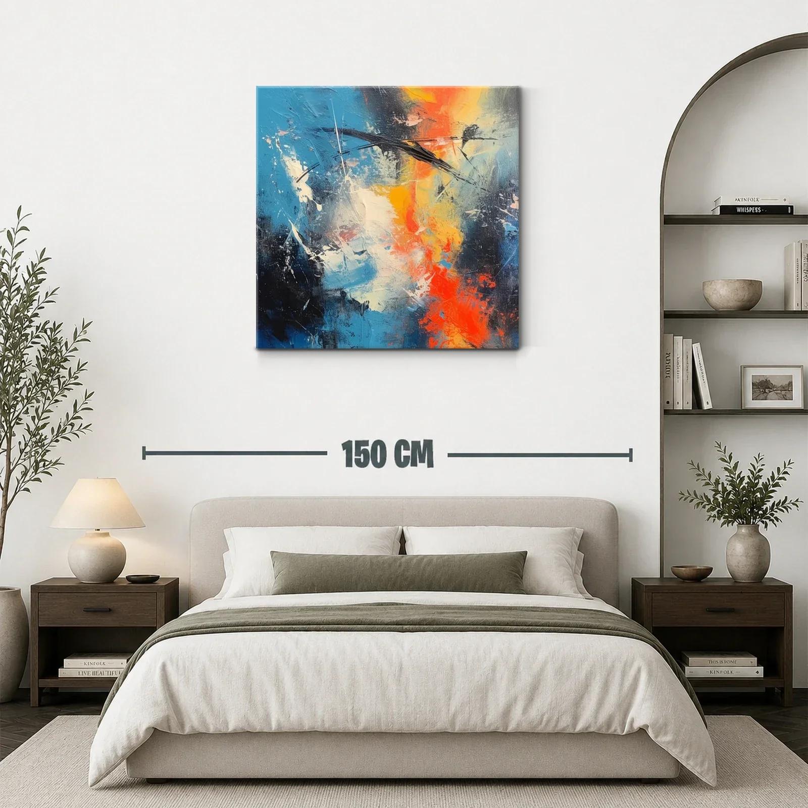Energía abstracta en tonos azules y cálidos vibrantes — miniatura 3