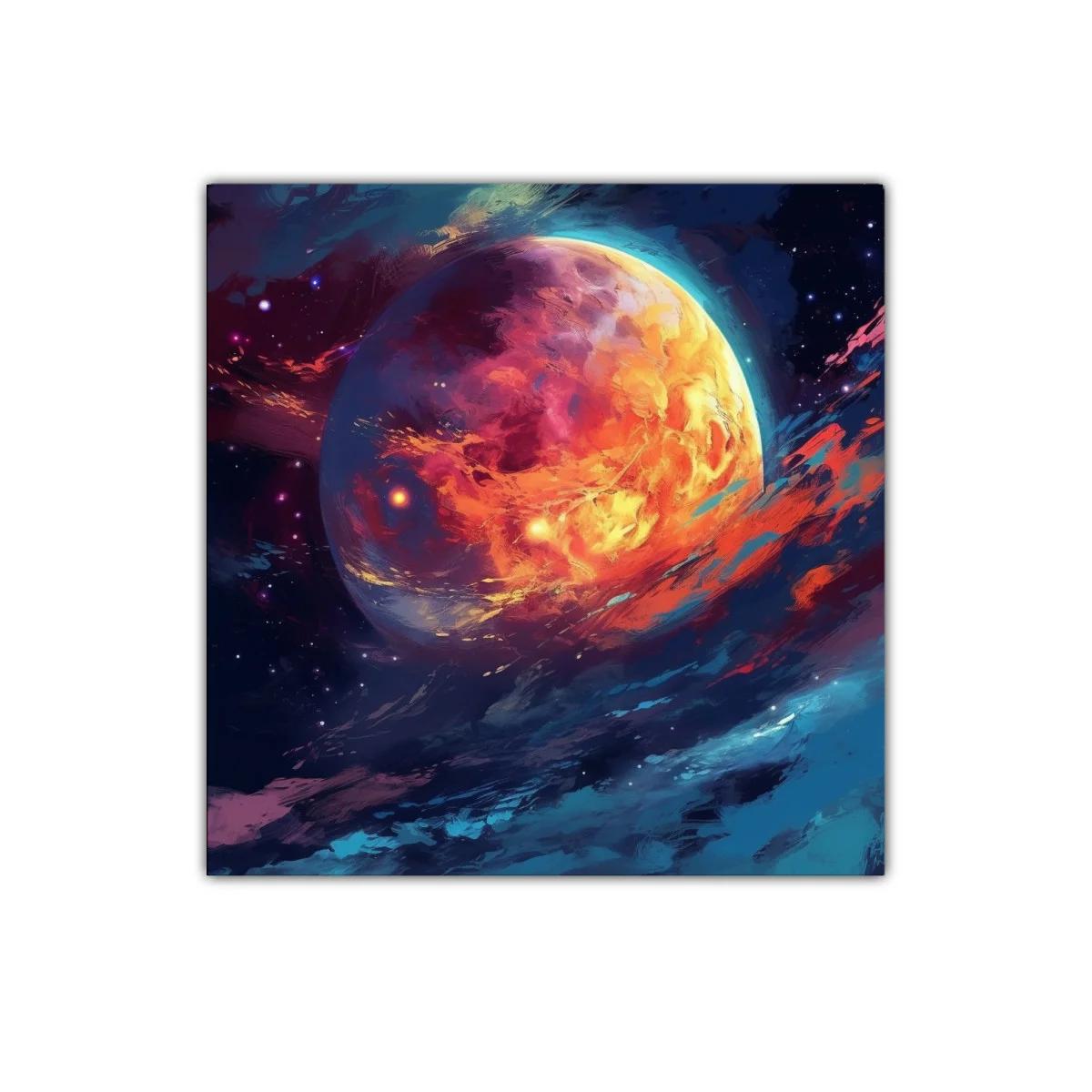 Inspirador planeta en vibrantes tonos cálidos y fríos — imagen principal