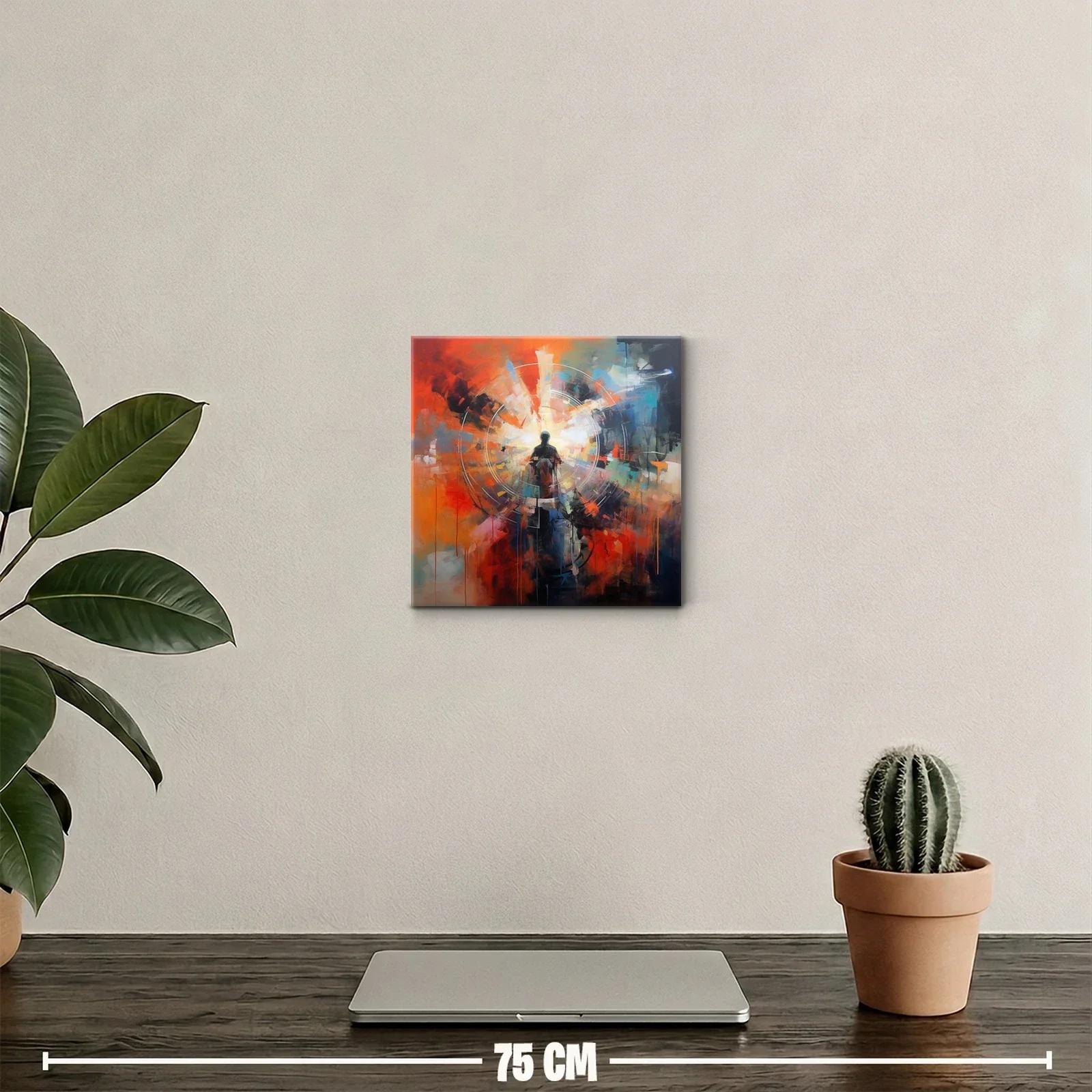 Figura Silenciosa en Explosión de Color y Luz — miniatura 2