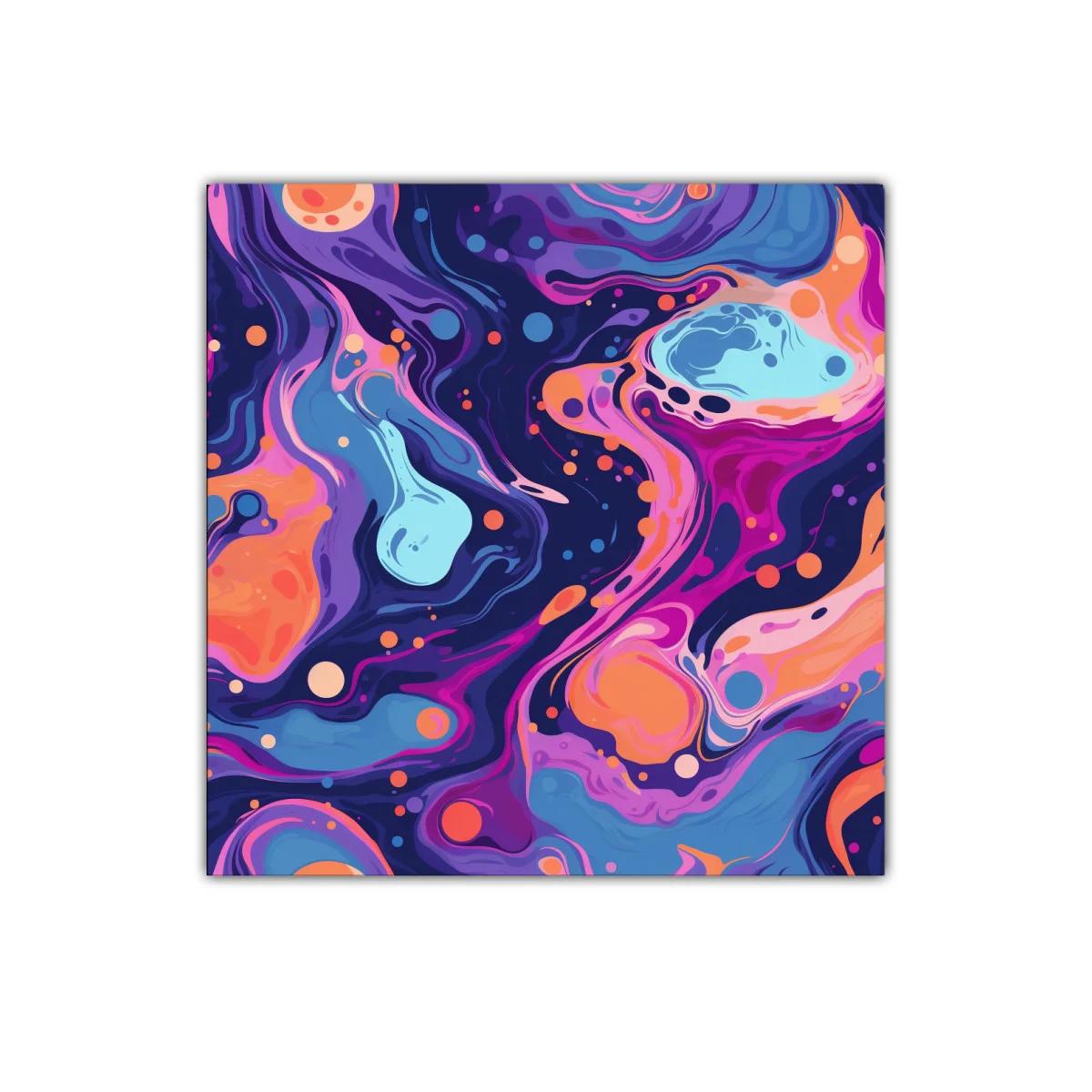 Cuadro con diseño abstracto en tonos vibrantes y fluidos — imagen principal
