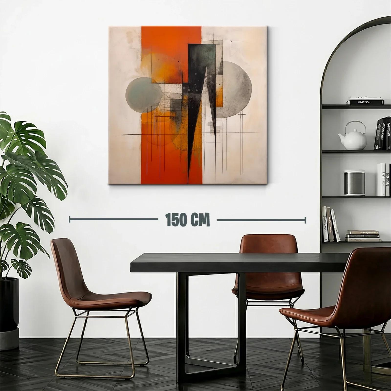 Composición abstracta con formas geométricas y tonos cálidos — miniatura 2