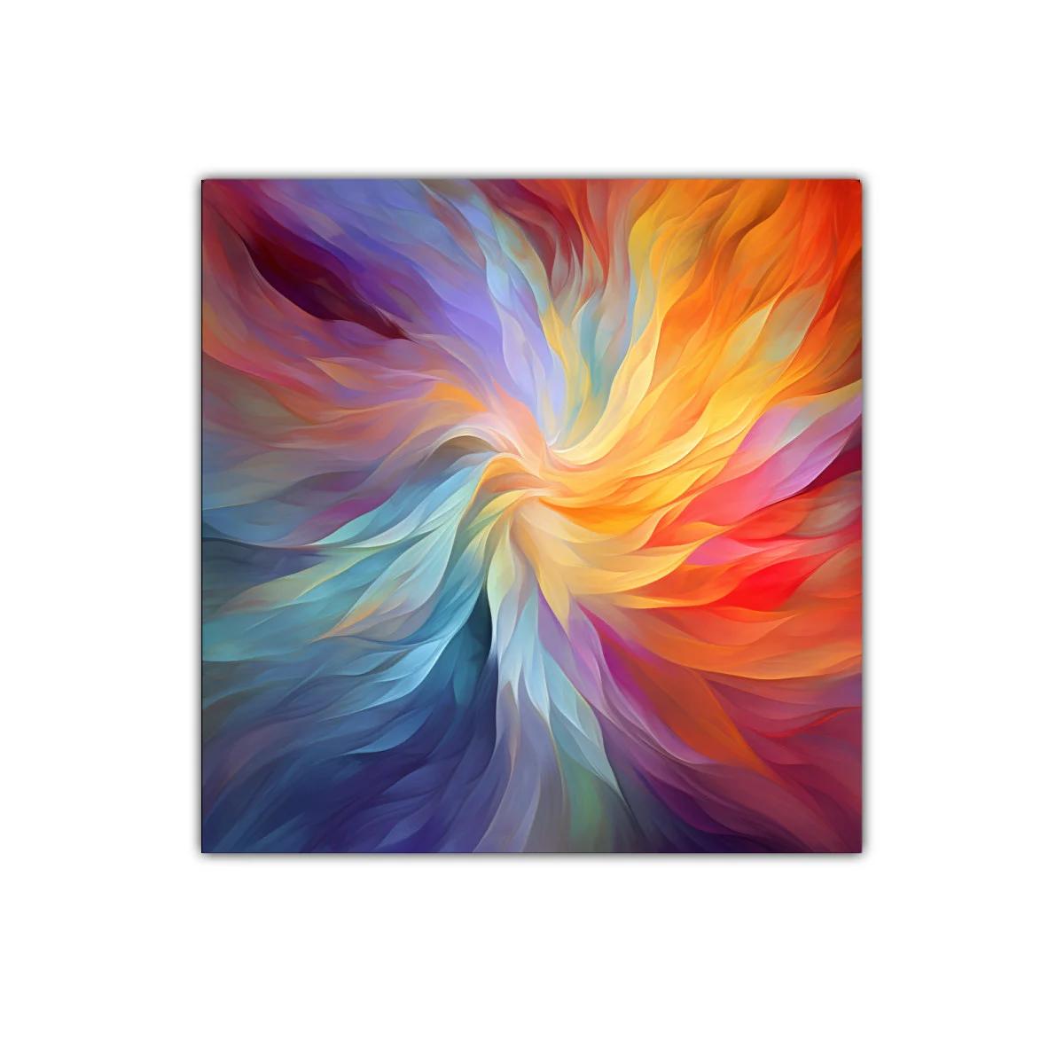 Cuadro decorativo con explosión de colores vibrantes