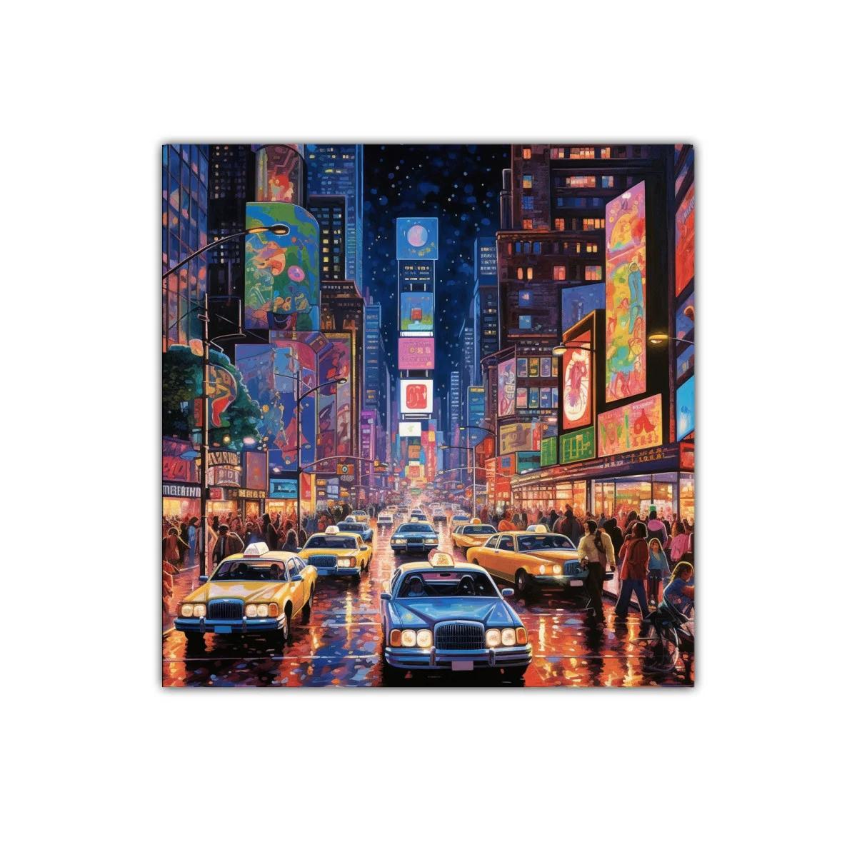 Tráfico nocturno y luces de ciudad vibrante llena de vida — miniatura 1