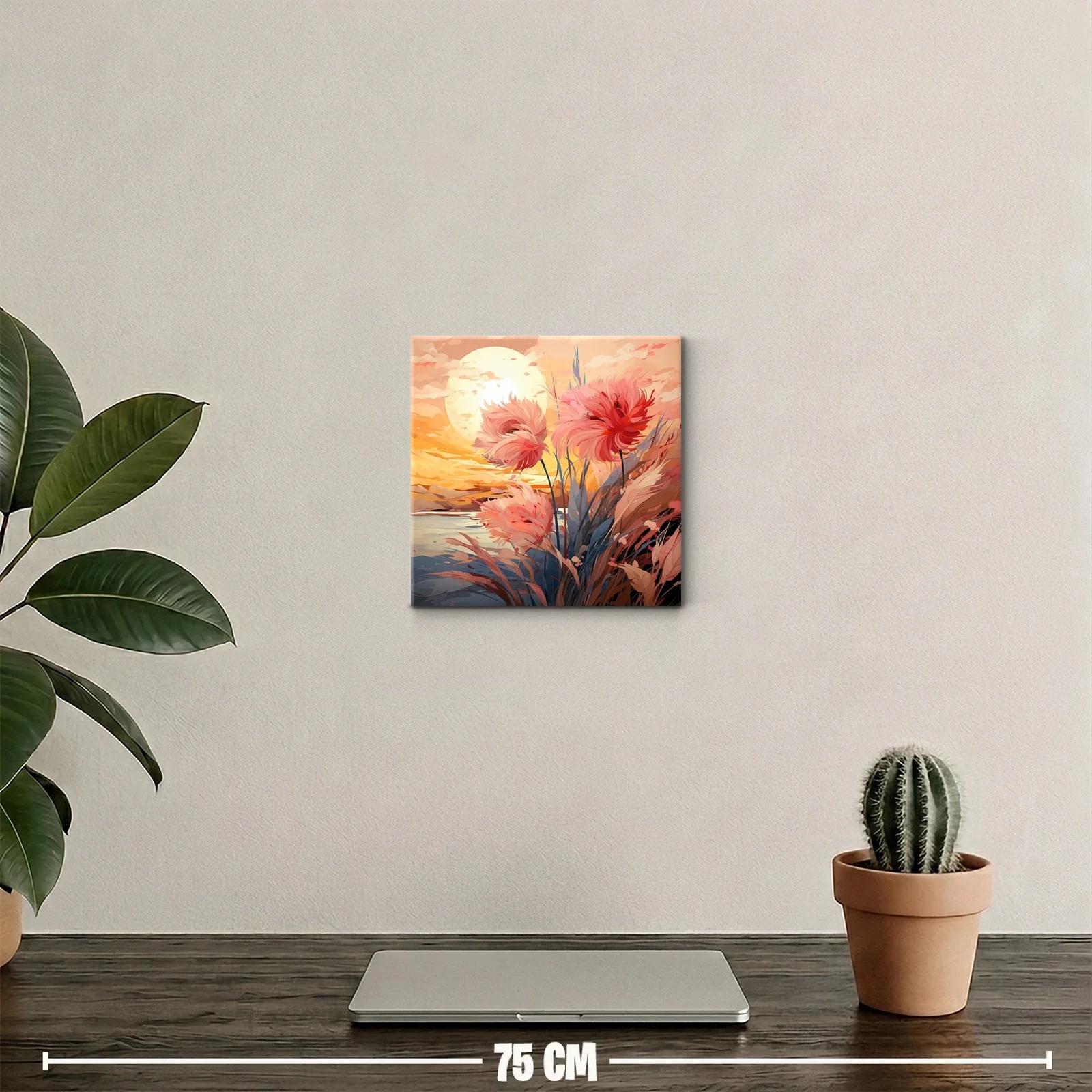 Flores en atardecer con tonos cálidos y suaves — miniatura 2