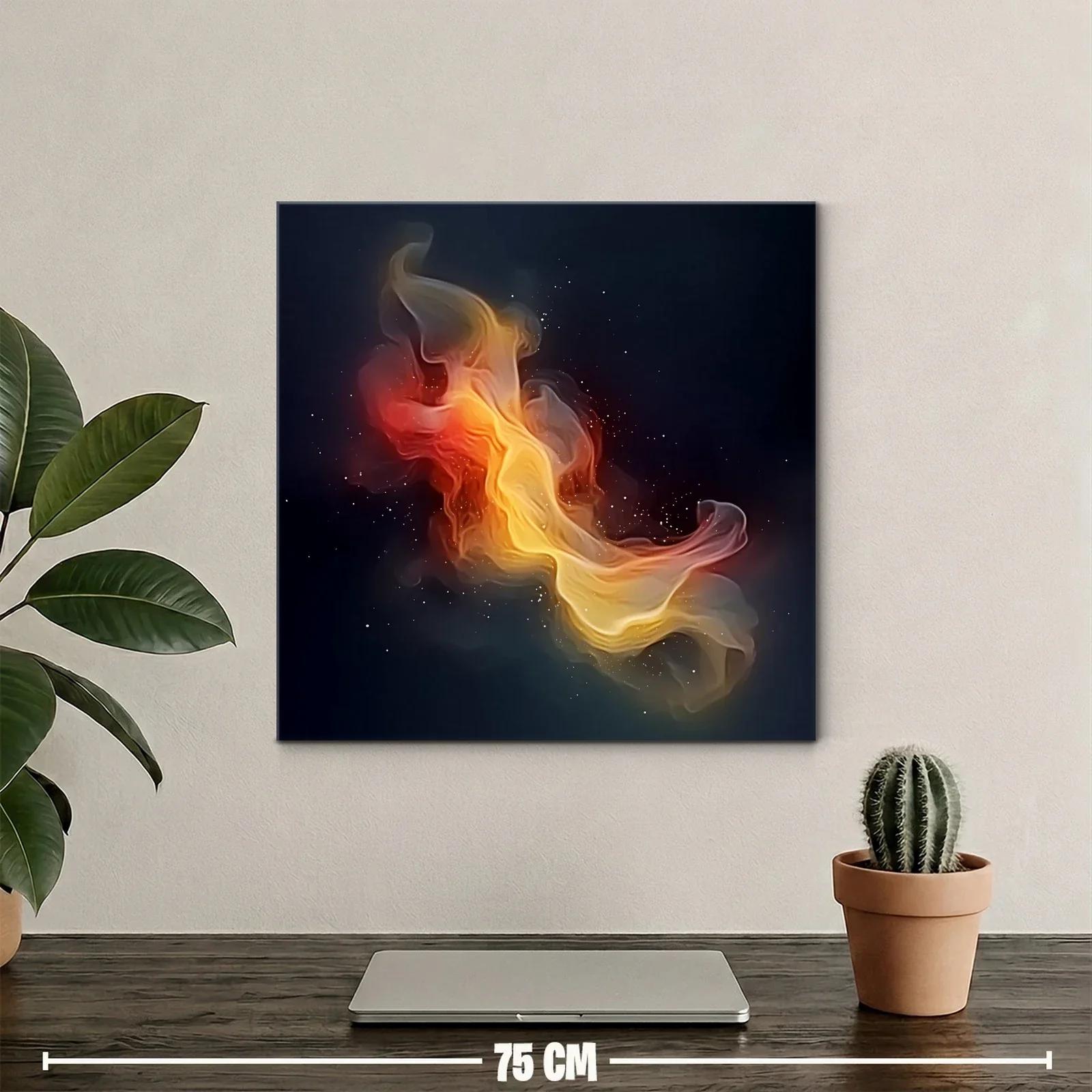 Explosión de luz y fuego en el cosmos abstracto — miniatura 2