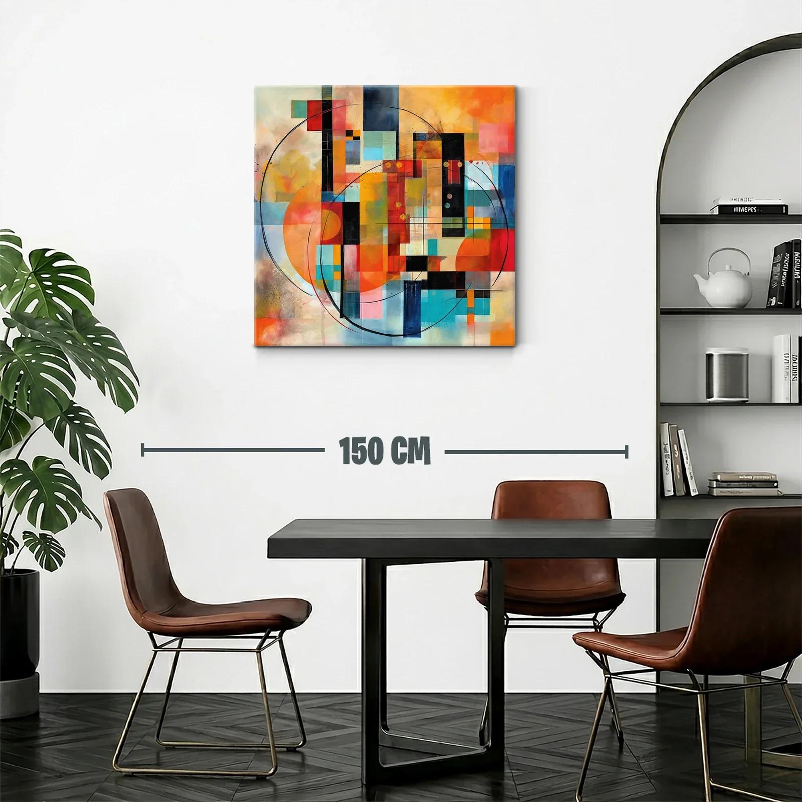 Composición abstracta con tonos cálidos y formas geométricas — miniatura 2