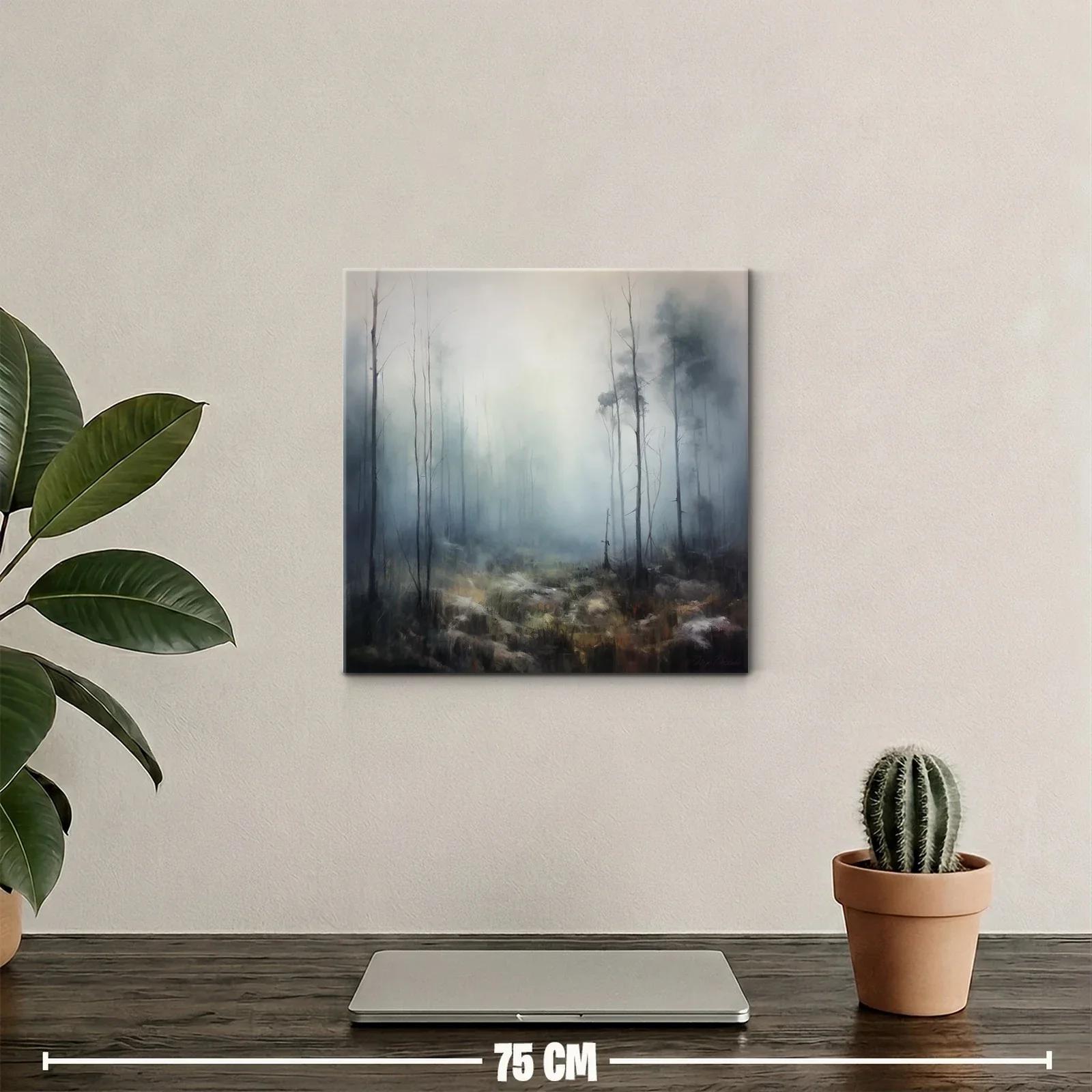 Bosque brumoso con atmósfera misteriosa y tonos suaves — miniatura 2