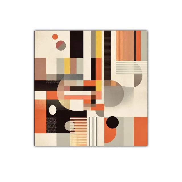 Composición geométrica moderna en tonos cálidos