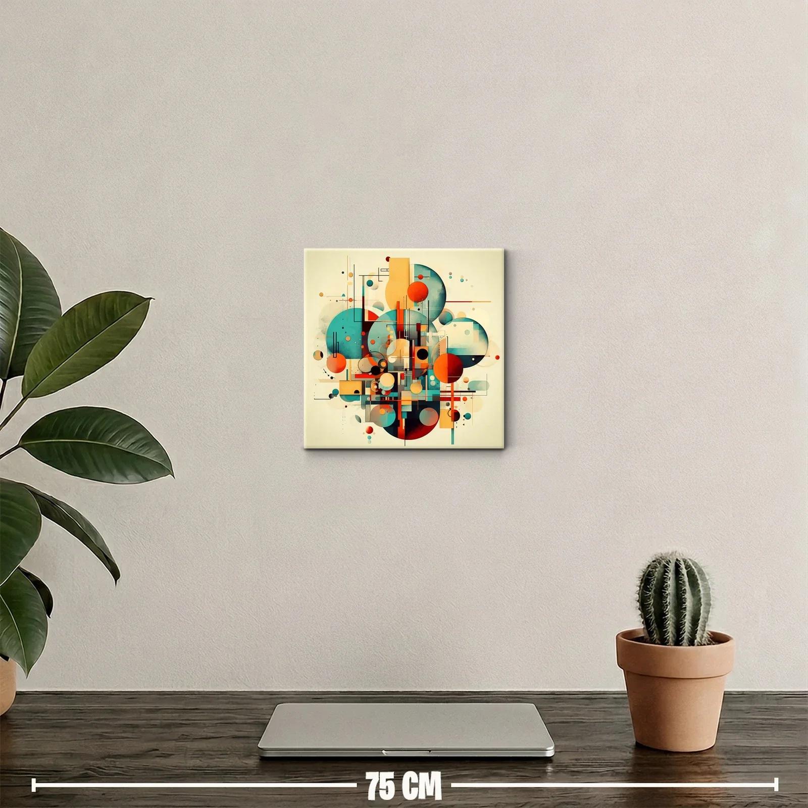 Composición abstracta con formas geométricas y colores vivos — miniatura 2
