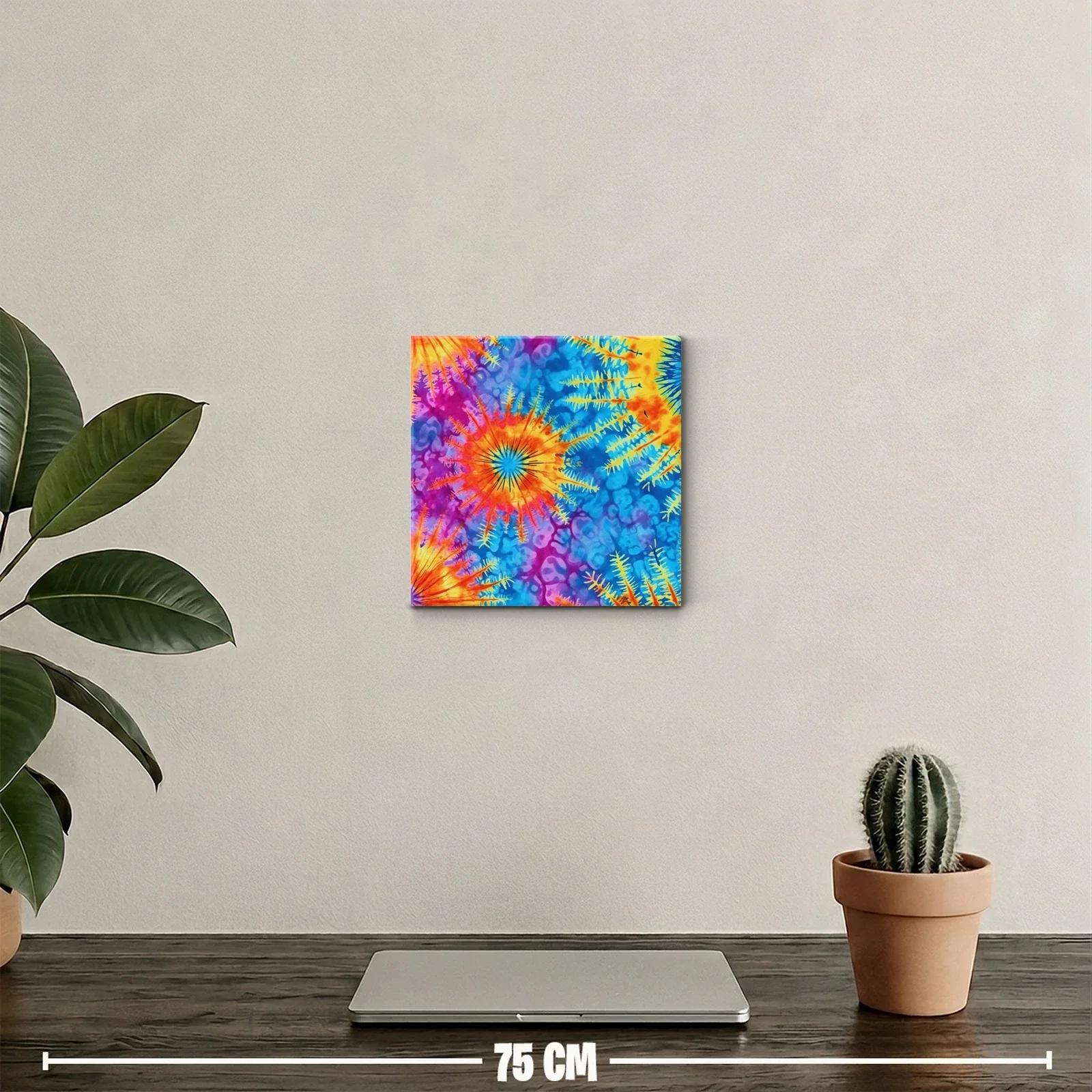 Cuadro vibrante con explosiones de color y formas abstractas — miniatura 2