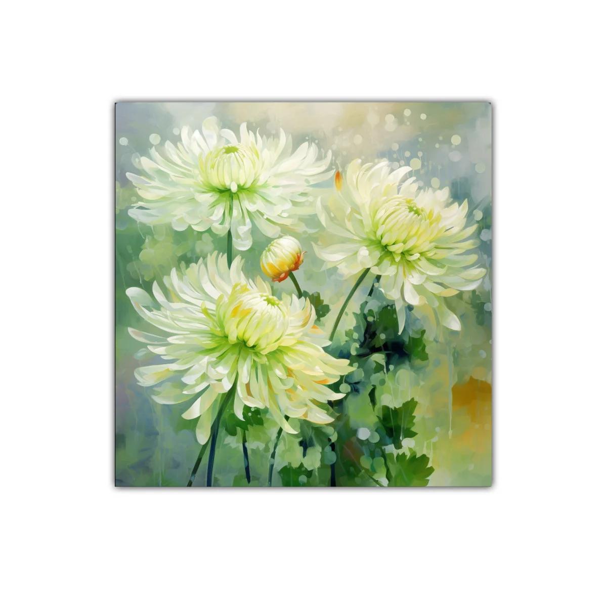 Elegancia natural con flores blancas y verdes suaves — imagen principal