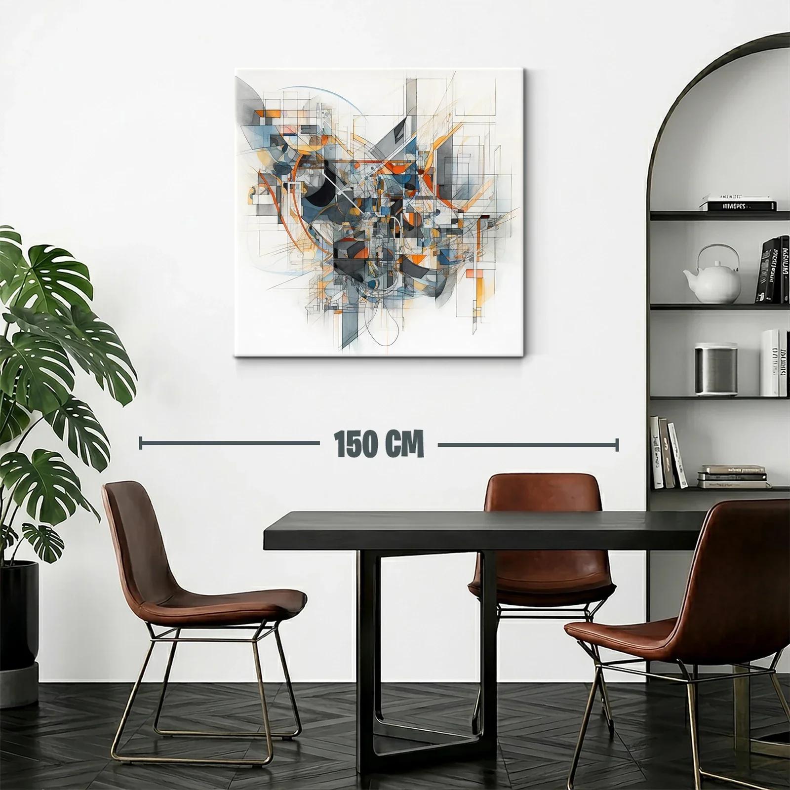 Composición abstracta con líneas geométricas y tonos cálidos — miniatura 2
