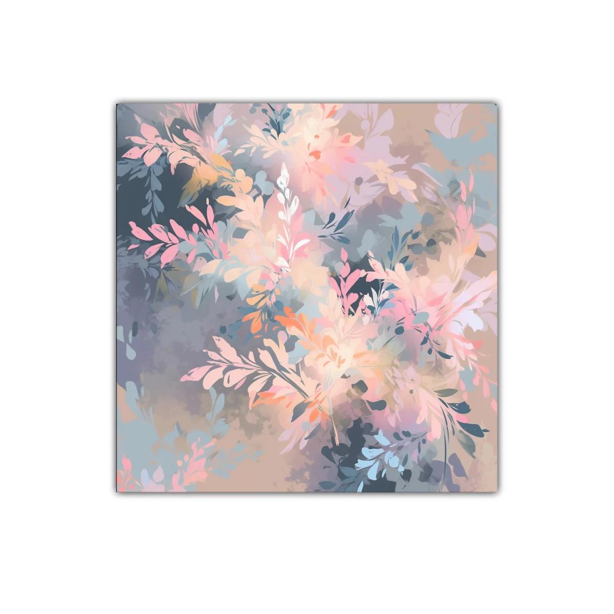 Cuadro decorativo con elegante diseño floral en tonos pastel — imagen principal