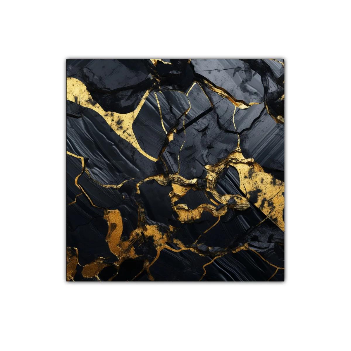 Arte abstracto con detalles en dorado y negros intensos — imagen principal