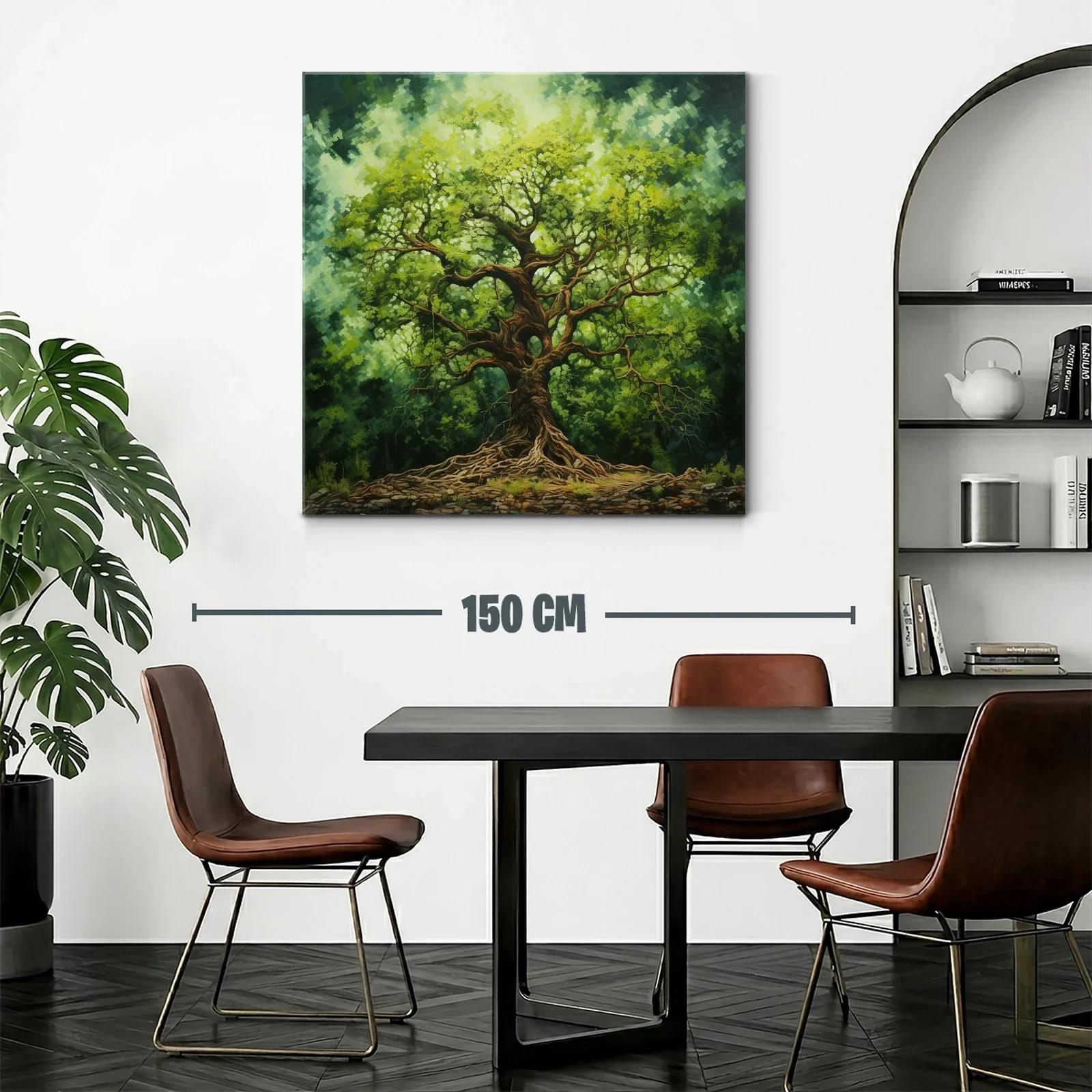 Majestuoso árbol con raíces y follaje frondoso verde — miniatura 2