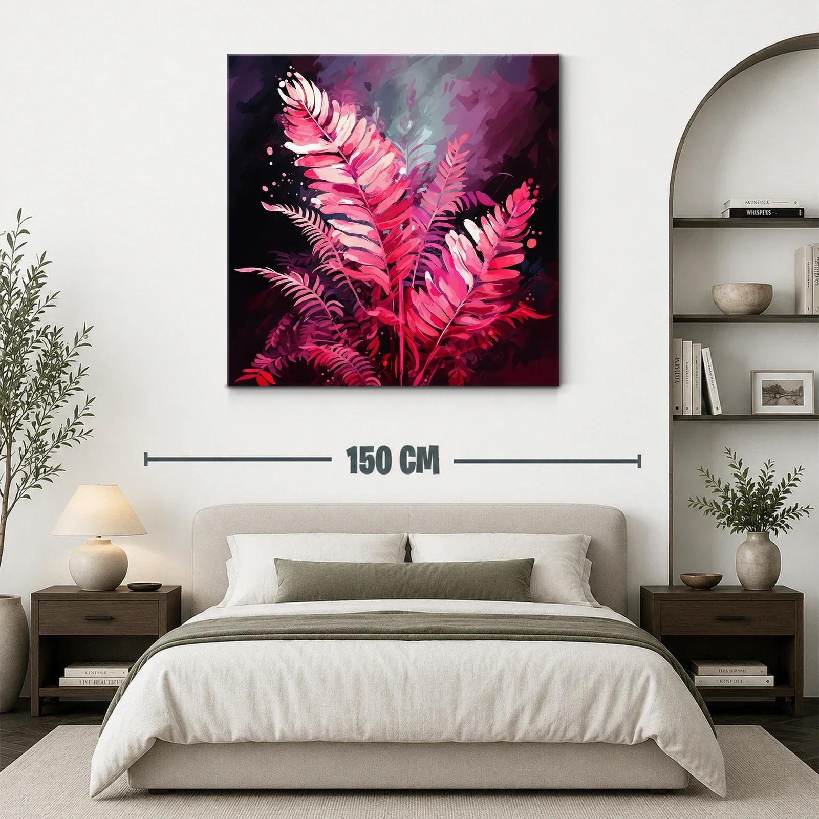 Elegancia vibrante con hojas en tonos rosa y fucsia — miniatura 3
