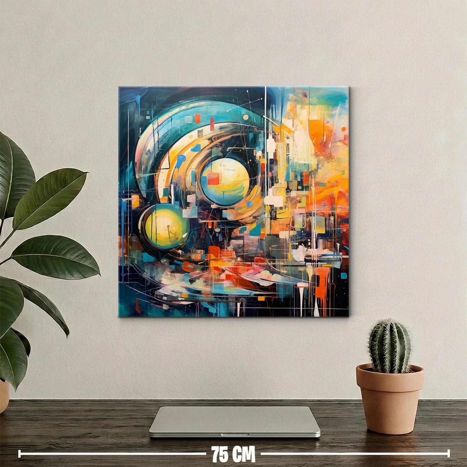 Composición abstracta con órbitas y destellos de luz — miniatura 2