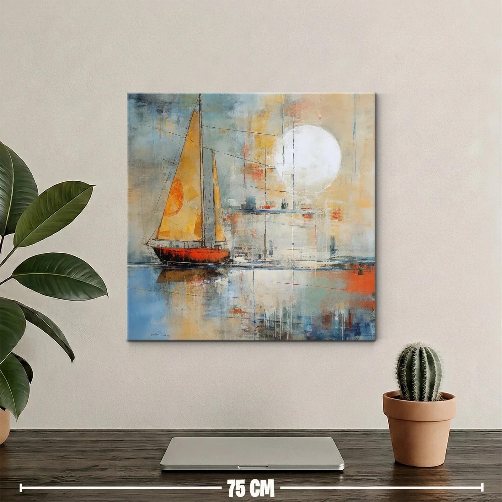 Barco de vela en atmósfera brillante y abstracta — miniatura 2