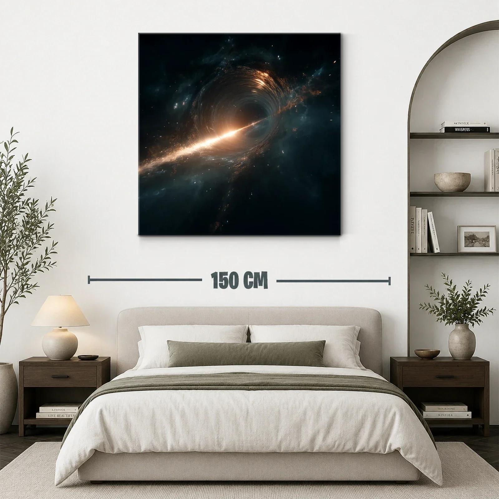 Cuadro Espacial con Agujero Negro y Luz Radiante — miniatura 3