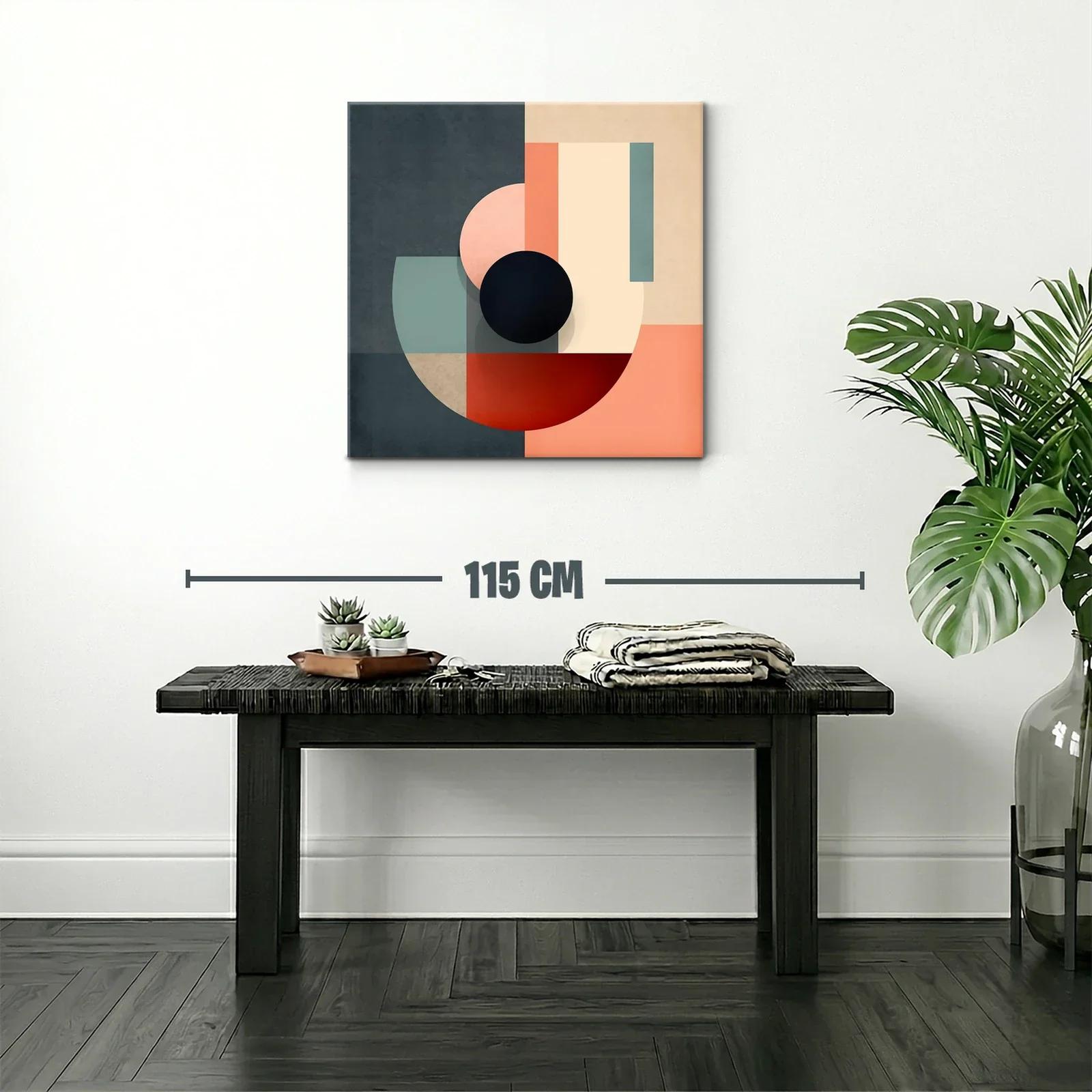 Composición geométrica en tonos tierra y negro elegante — miniatura 2