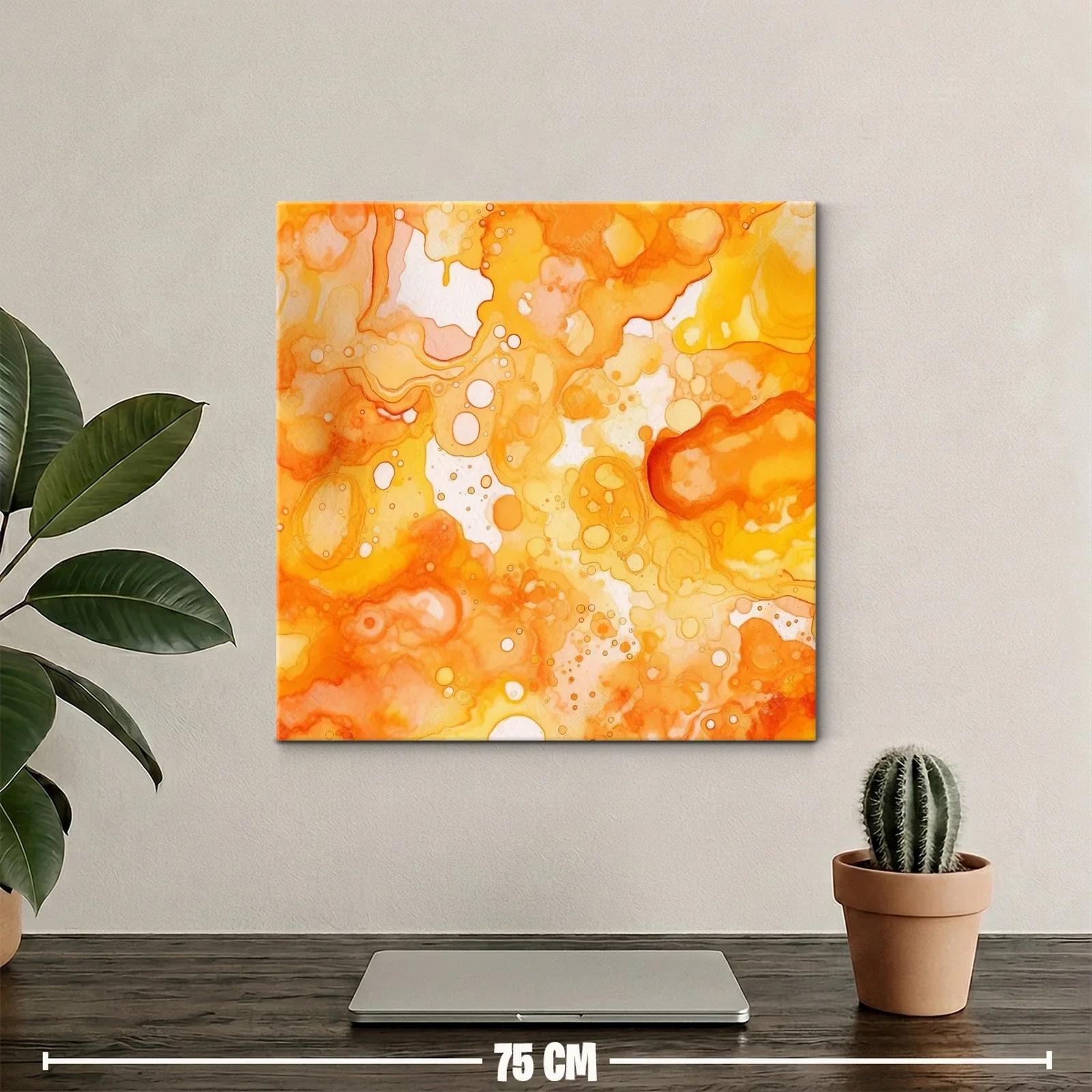 Arte abstracto en tonos cálidos y vibrantes naranja y amarillo — miniatura 2