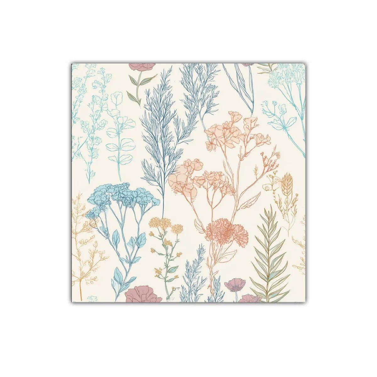 Cuadro decorativo con delicado diseño floral en tonos suaves — imagen principal