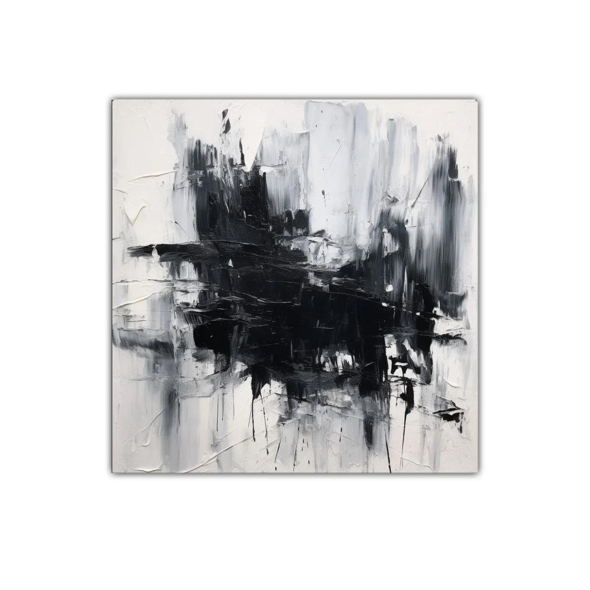 Composición abstracta en tonos blanco y negro — imagen principal