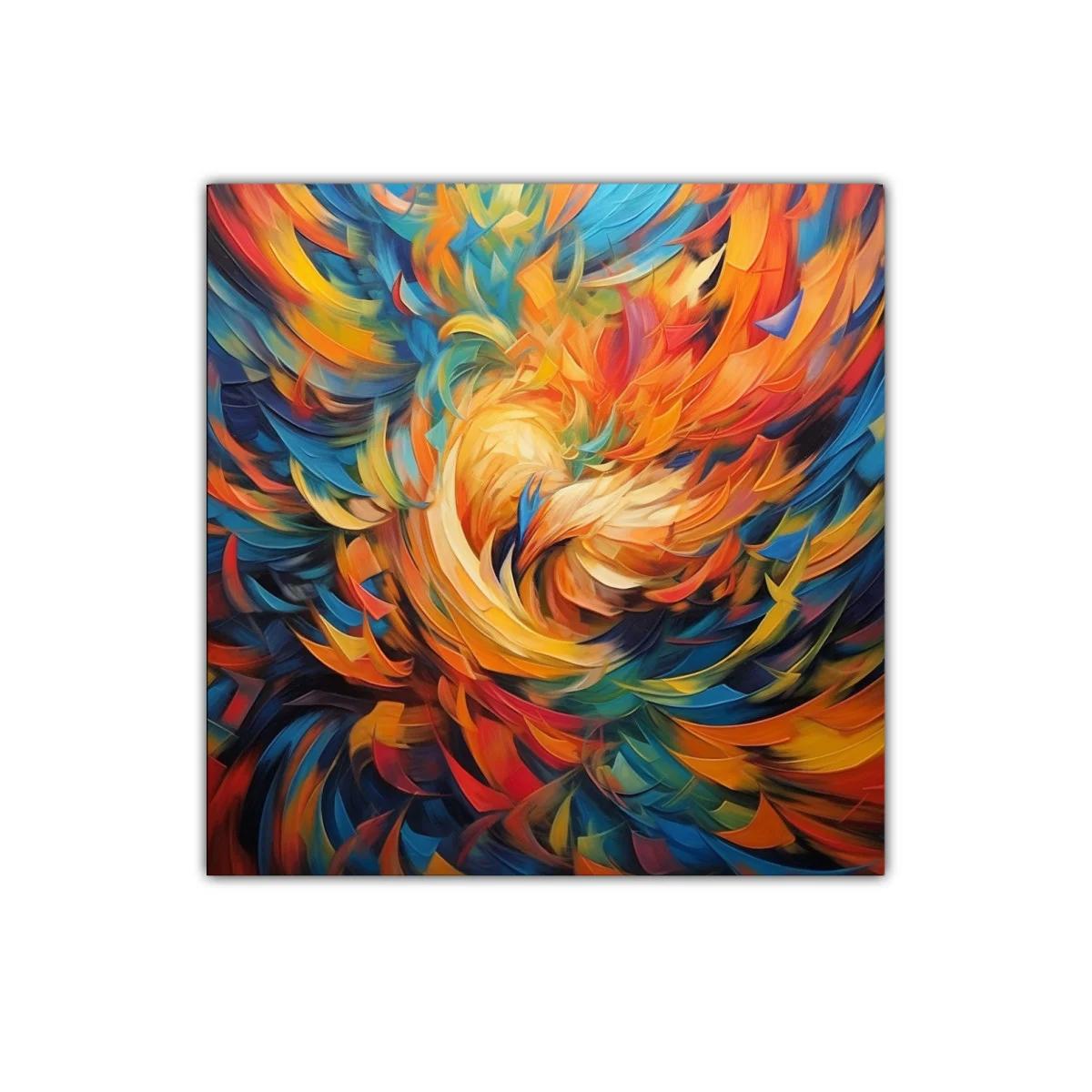 Cuadro decorativo con vibrantes remolinos abstractos de colores