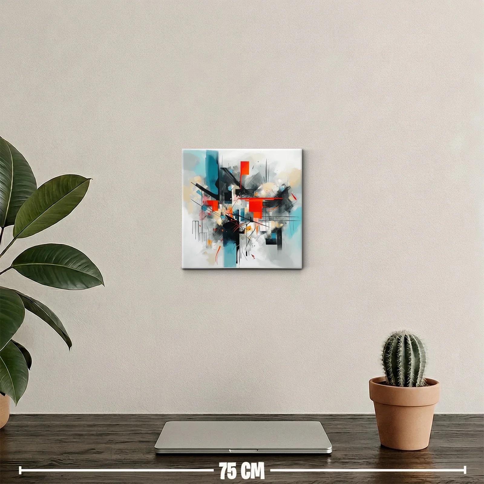 Composición abstracta con bloques vibrantes y líneas dinámicas — miniatura 2